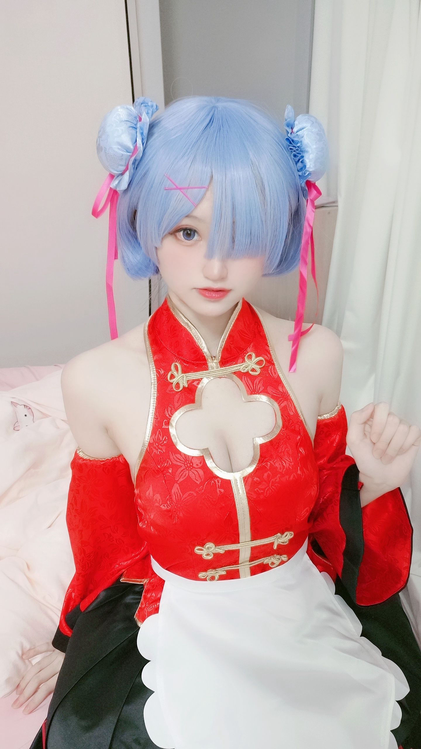 千阳(ちよ) – 蕾姆旗袍 Cosplay-第1张