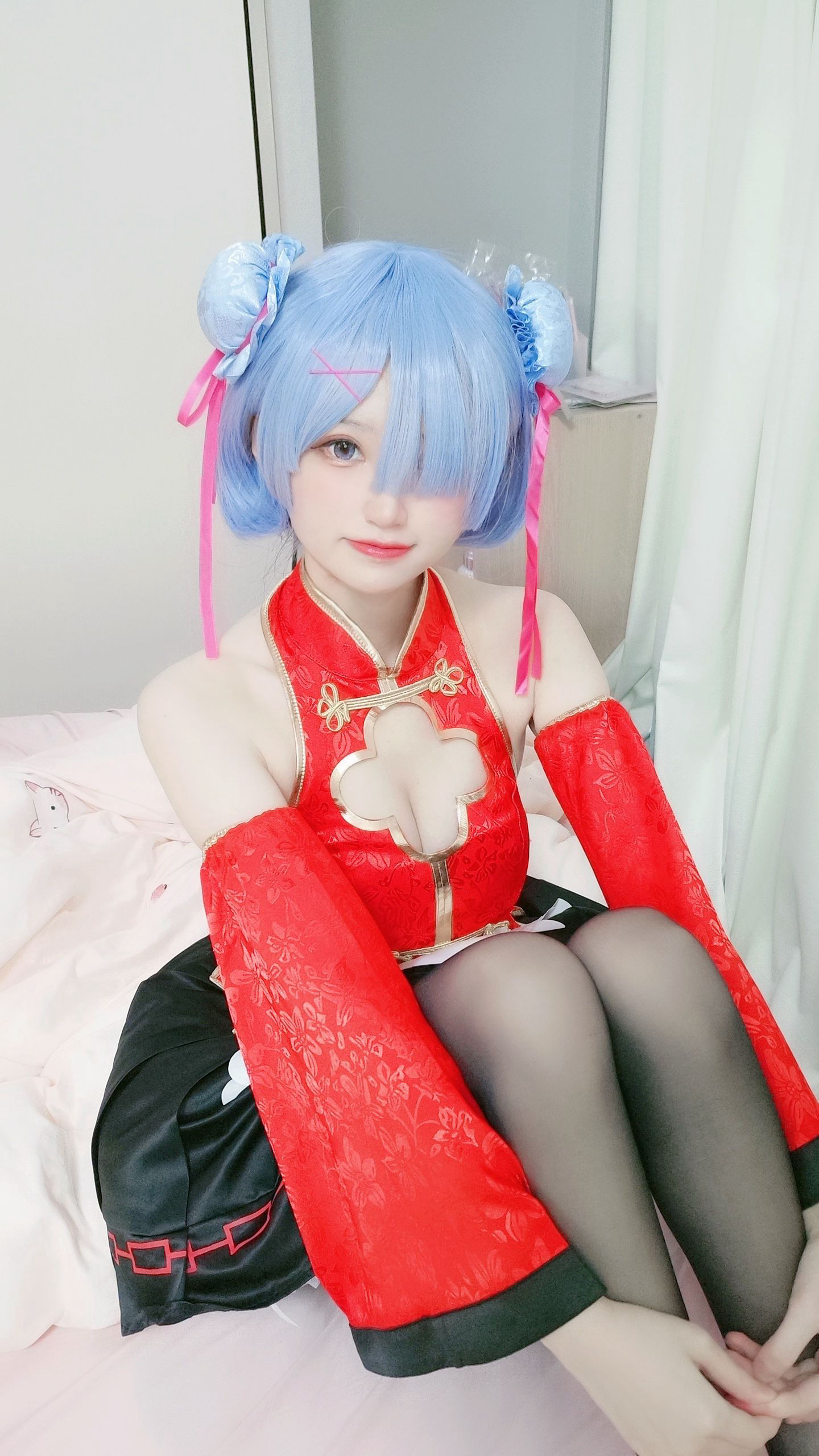 千阳(ちよ) – 蕾姆旗袍 Cosplay-第5张