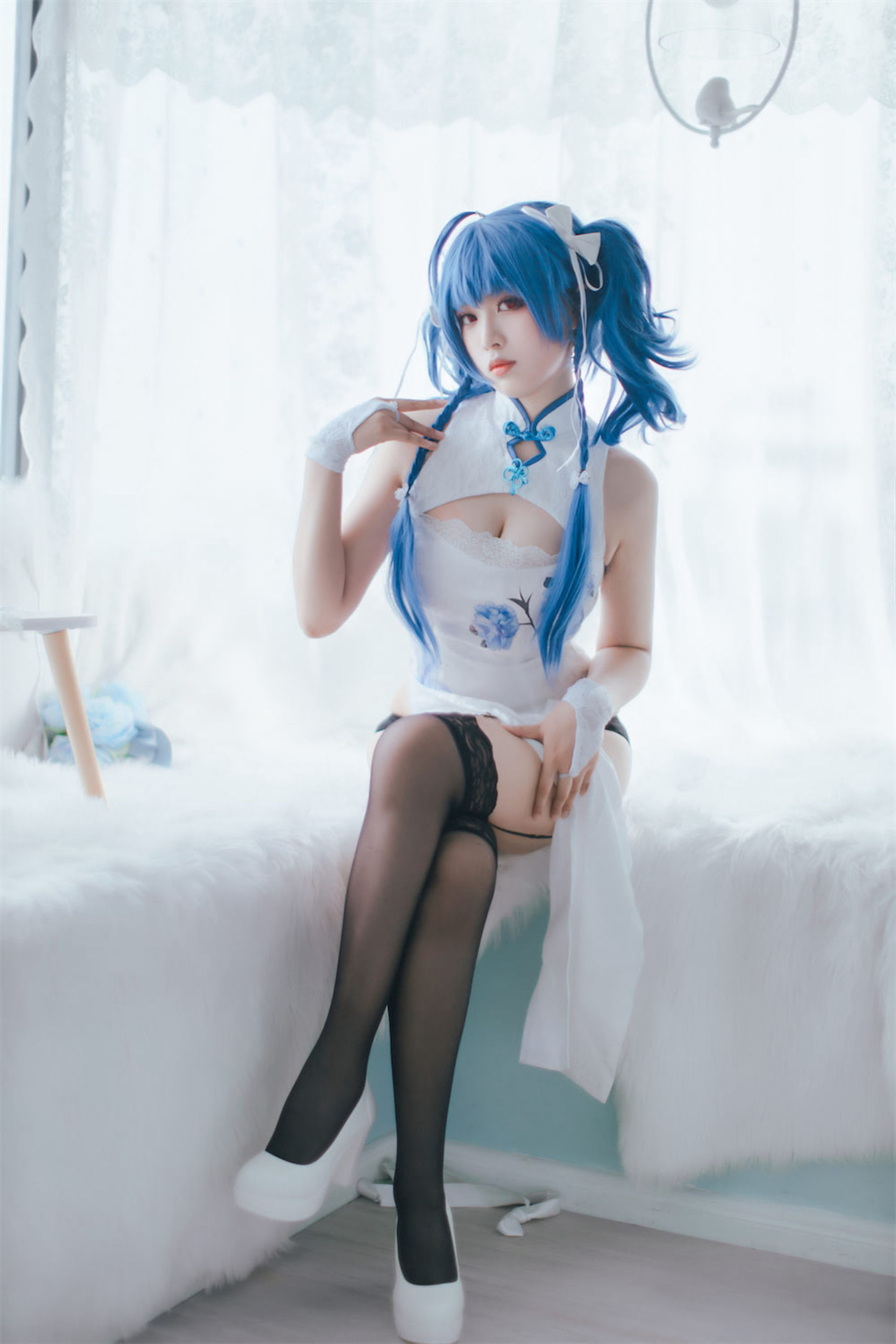 轩萧学姐 – 圣路易斯旗袍 Cosplay-第3张