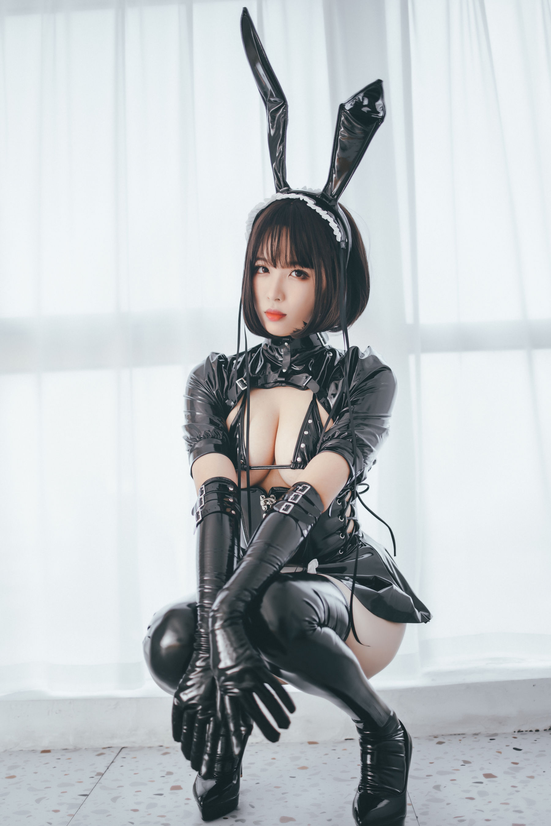 轩萧学姐 – 兔女郎女仆 Cosplay-第1张