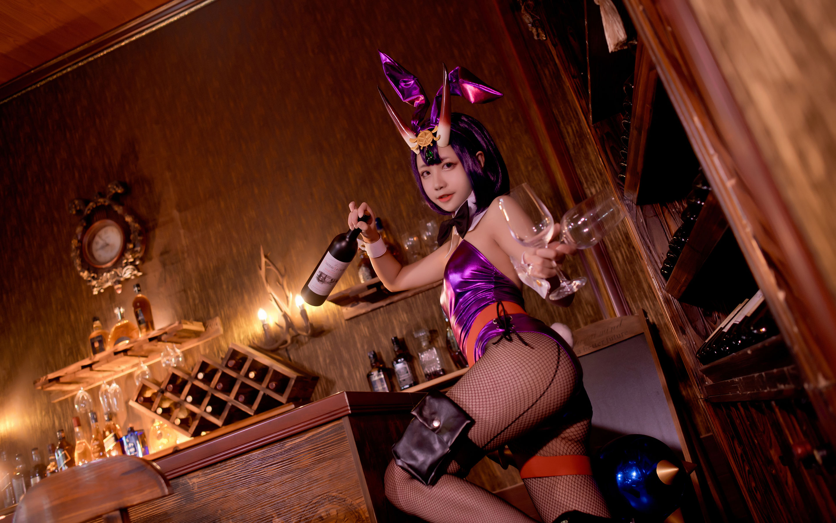 微博萌妹蓝小沂KiKi – 酒吞童子 Cosplay-第1张