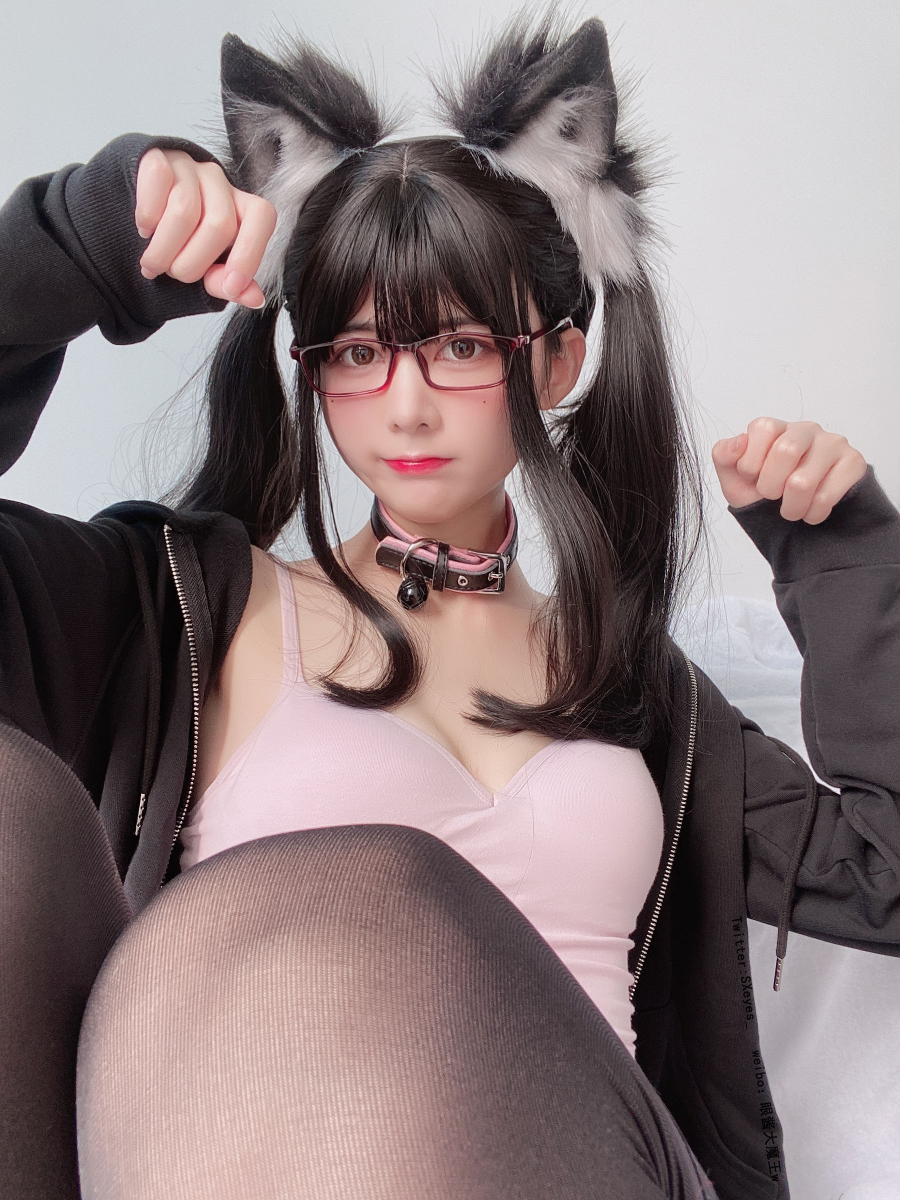 萌妹子眼酱大魔王w 黑狐 Cosplay-第6张