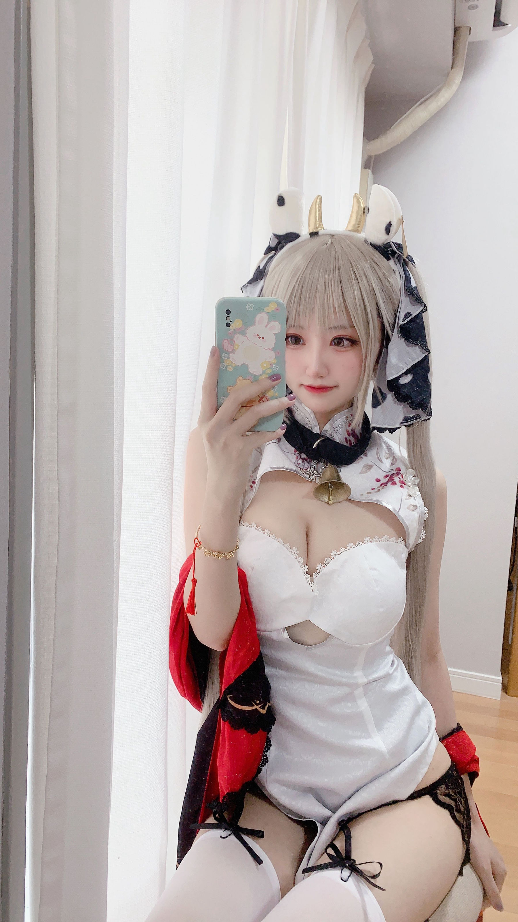 千阳(ちよ) – 可畏旗袍对镜拍 Cosplay-第1张