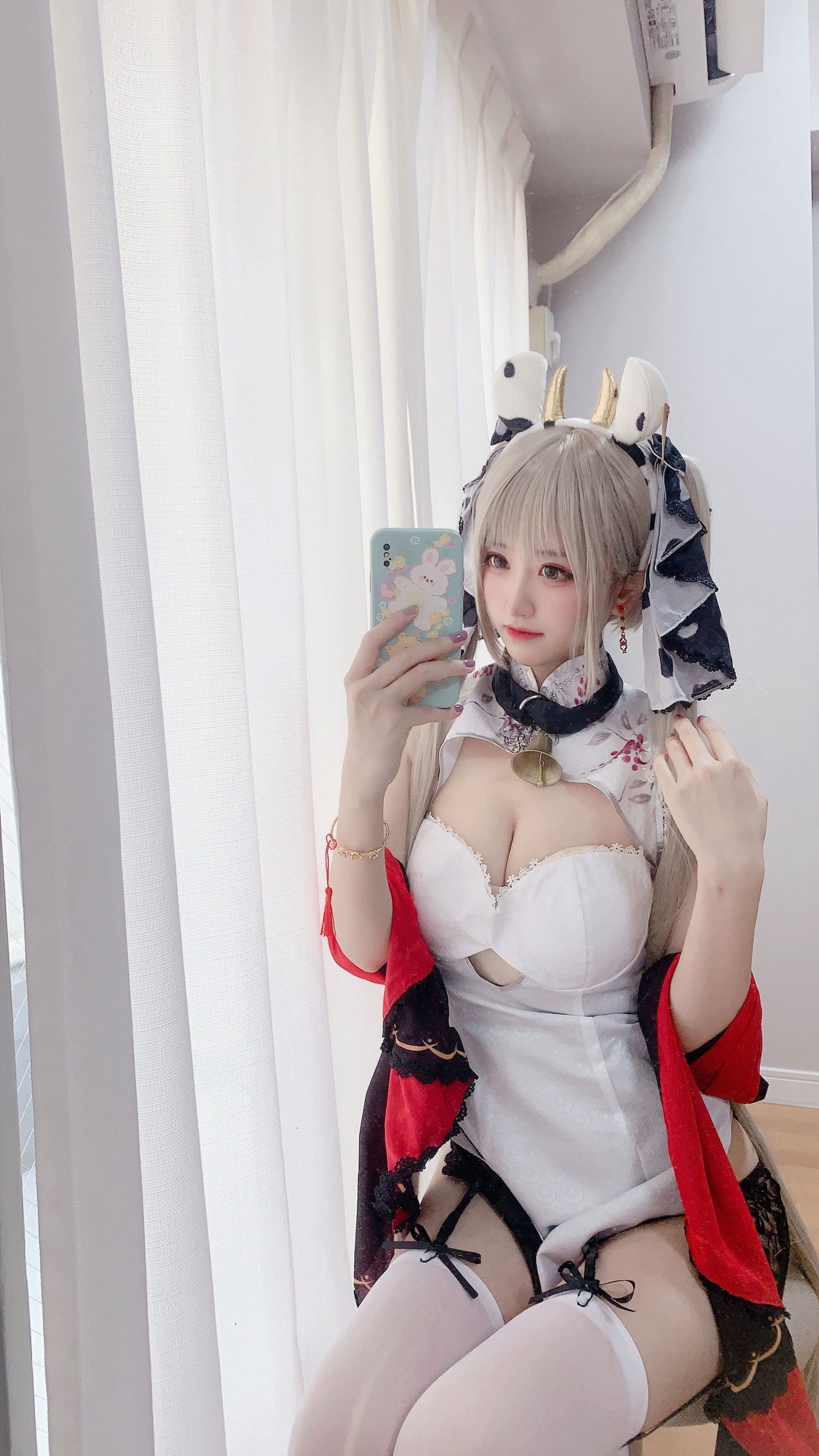 千阳(ちよ) – 可畏旗袍对镜拍 Cosplay-第5张