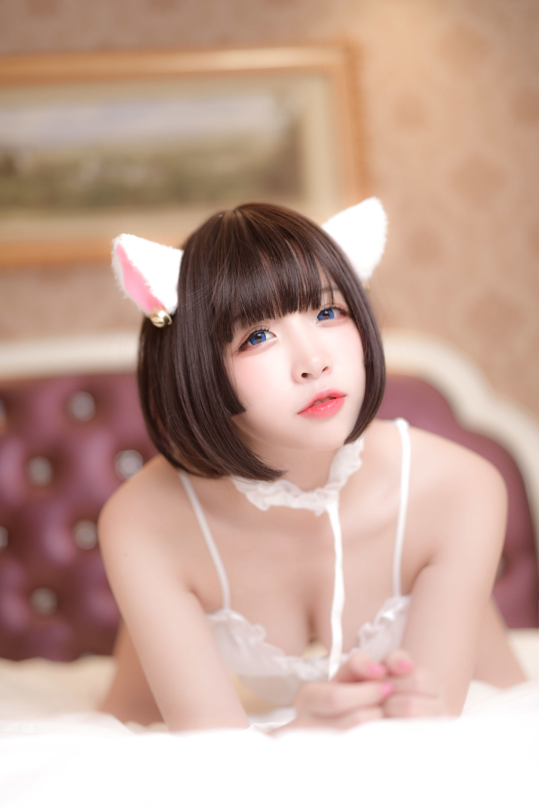 人气Coser二佐Nisa – 雪纺睡衣 Cosplay-第1张