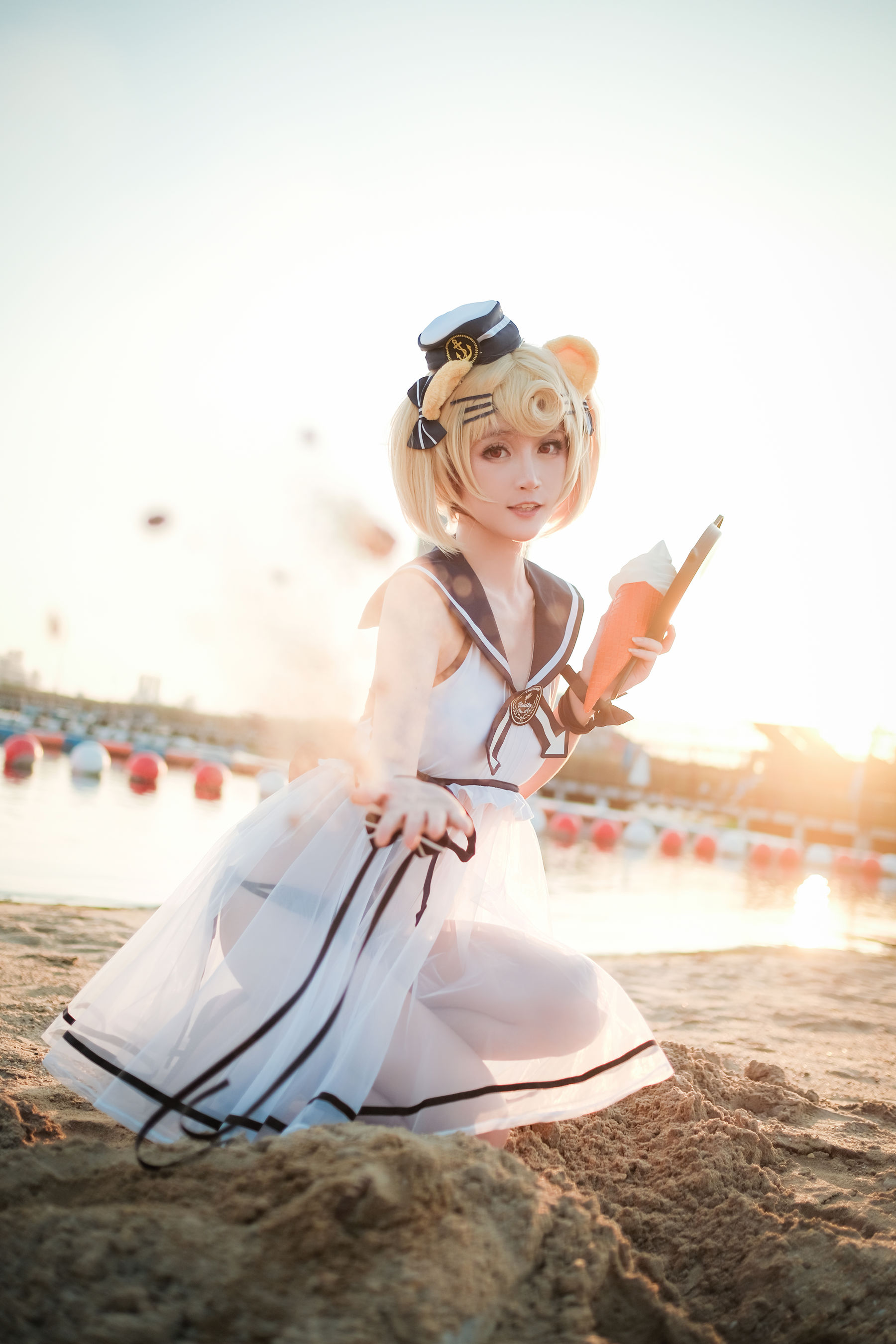 [Cosplay写真] 萌宠博主yui金鱼 – 古米泳装 Cosplay-第1张