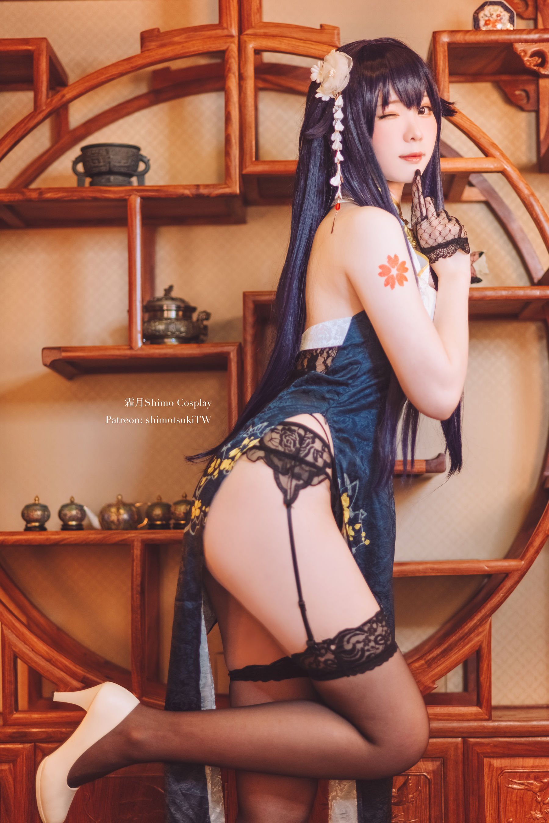 微博妹纸霜月shimo – 碧蓝航线 吾妻旗袍 Cosplay-第1张