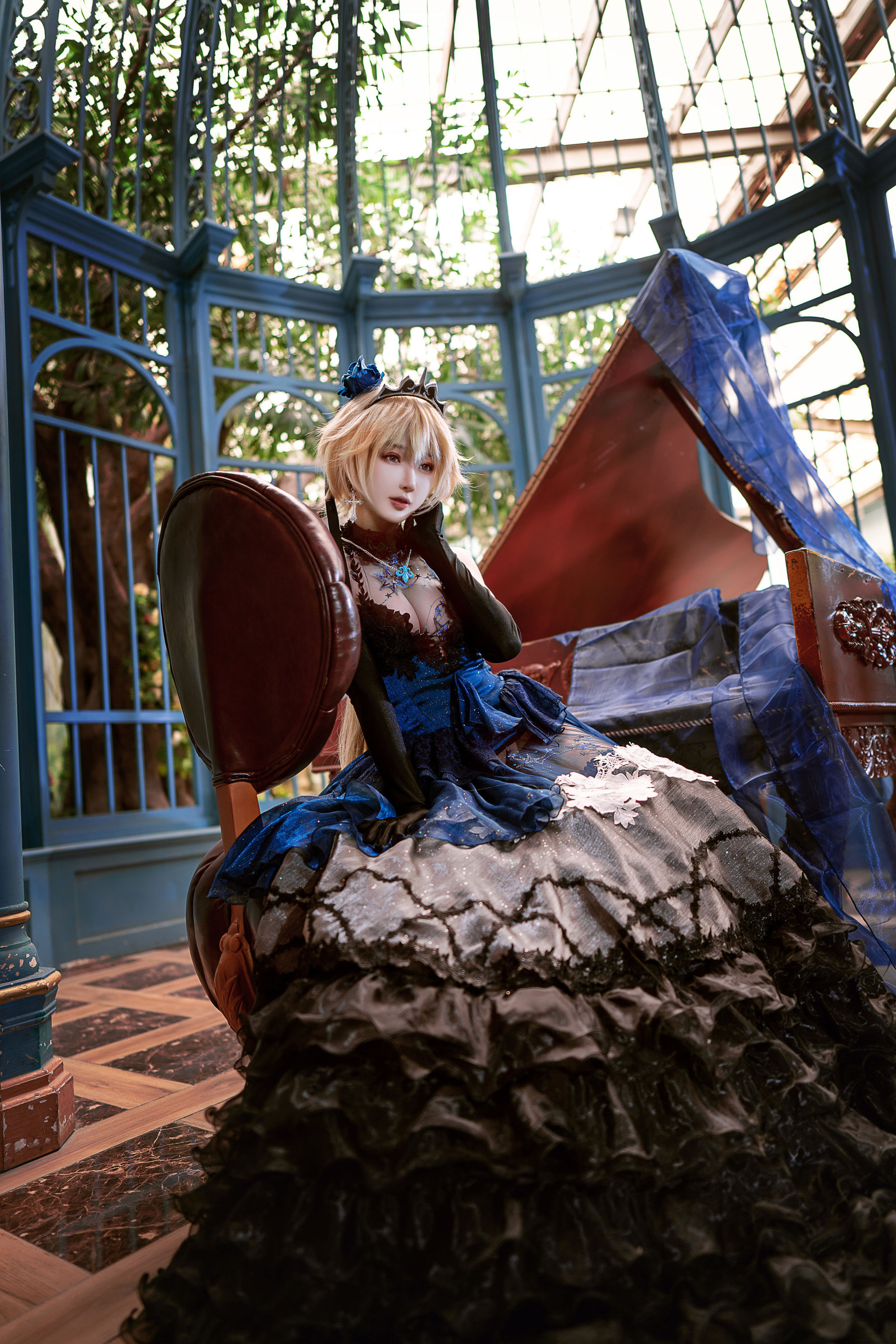 动漫博主阿包也是兔娘 – 贞德婚纱 Cosplay-第1张