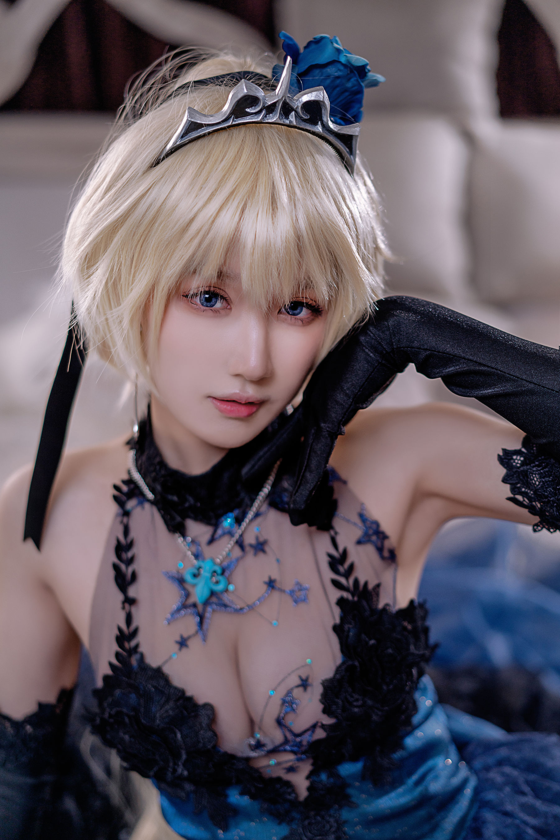 动漫博主阿包也是兔娘 – 贞德婚纱 Cosplay-第5张