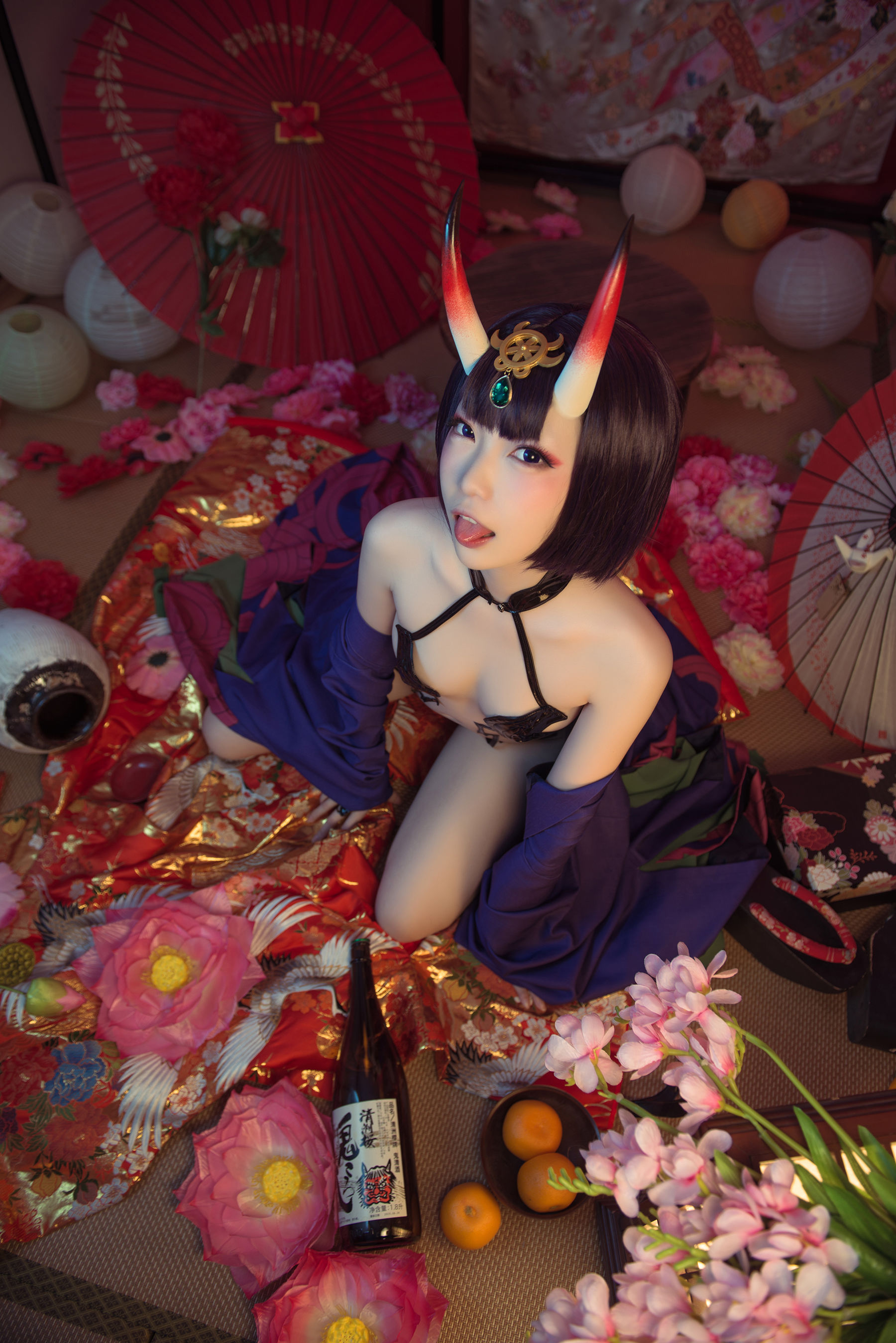 大胸萌妹妖少you1 – 酒吞童子 Cosplay-第1张