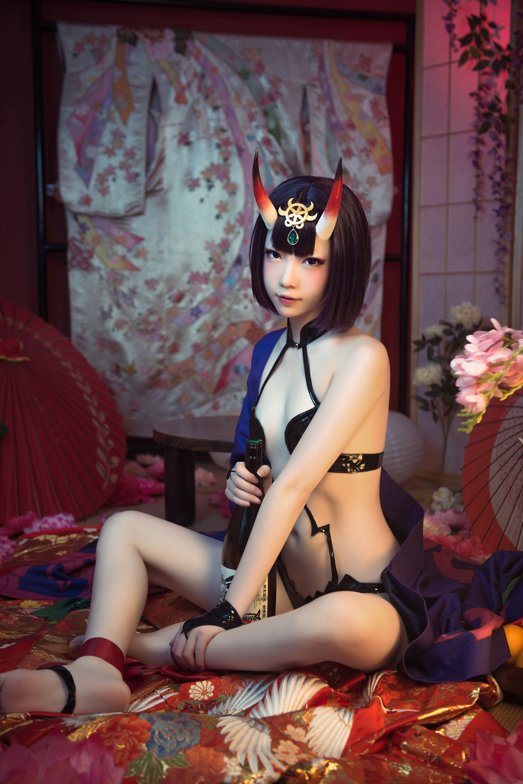 大胸萌妹妖少you1 – 酒吞童子 Cosplay-第4张