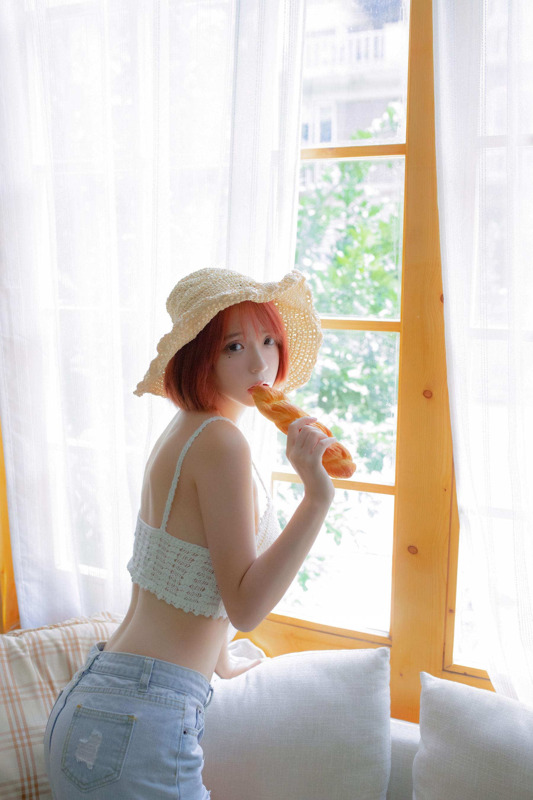 疯猫ss – 草帽女孩 Cosplay-第1张