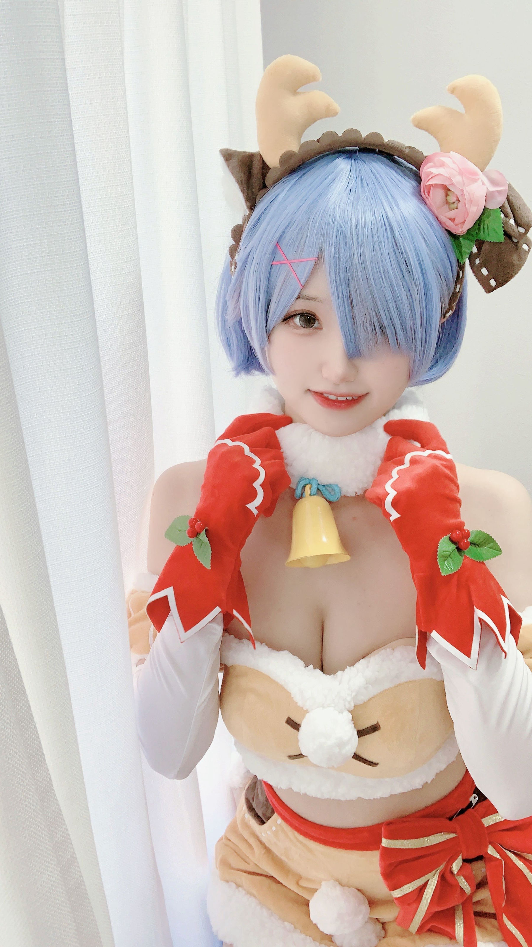 千阳(ちよ) – 雷姆圣诞驯鹿～ Cosplay-第1张