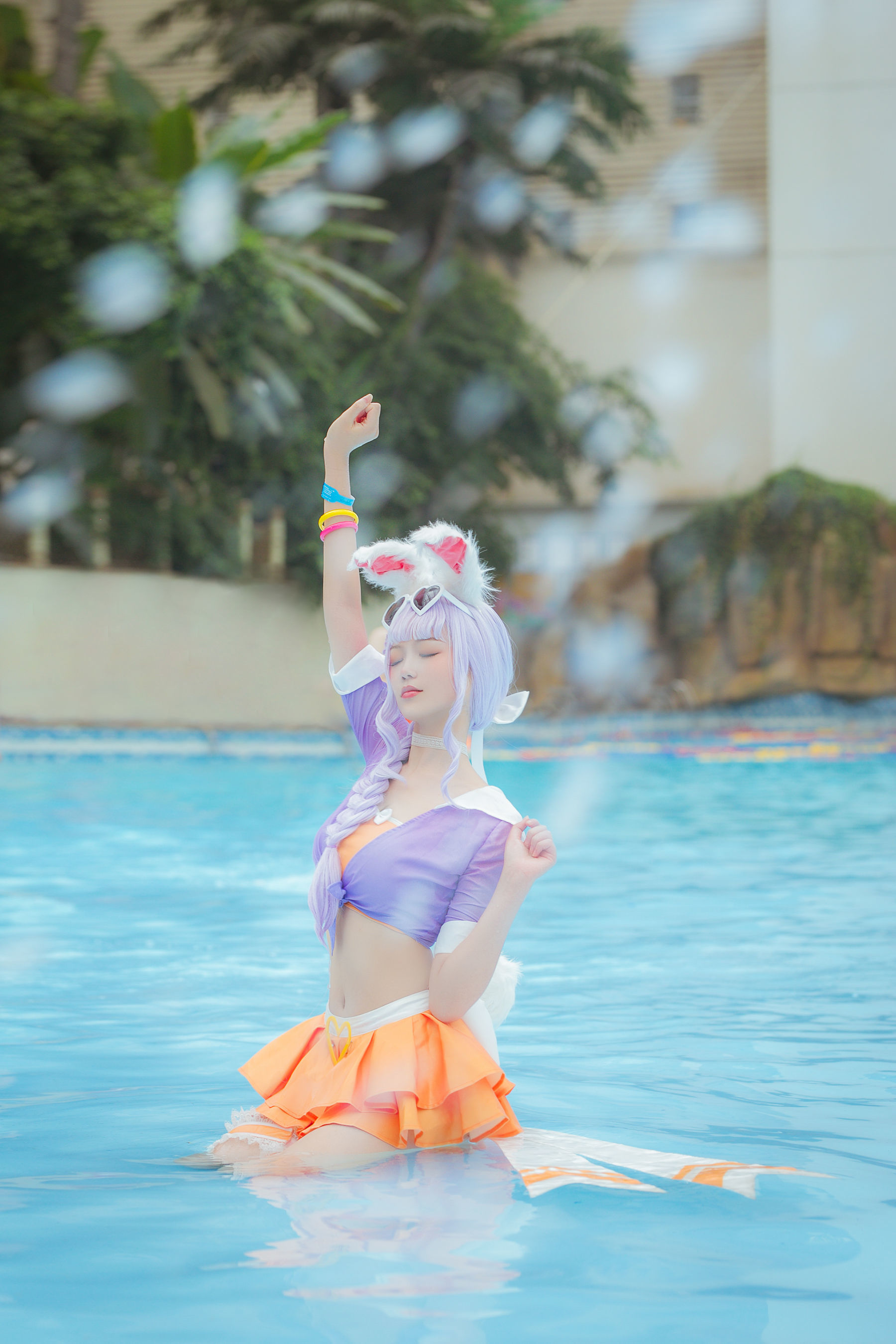 人气coser戚顾儿MIKI 王者荣耀 公孙离蜜桔之夏 Cosplay-第1张