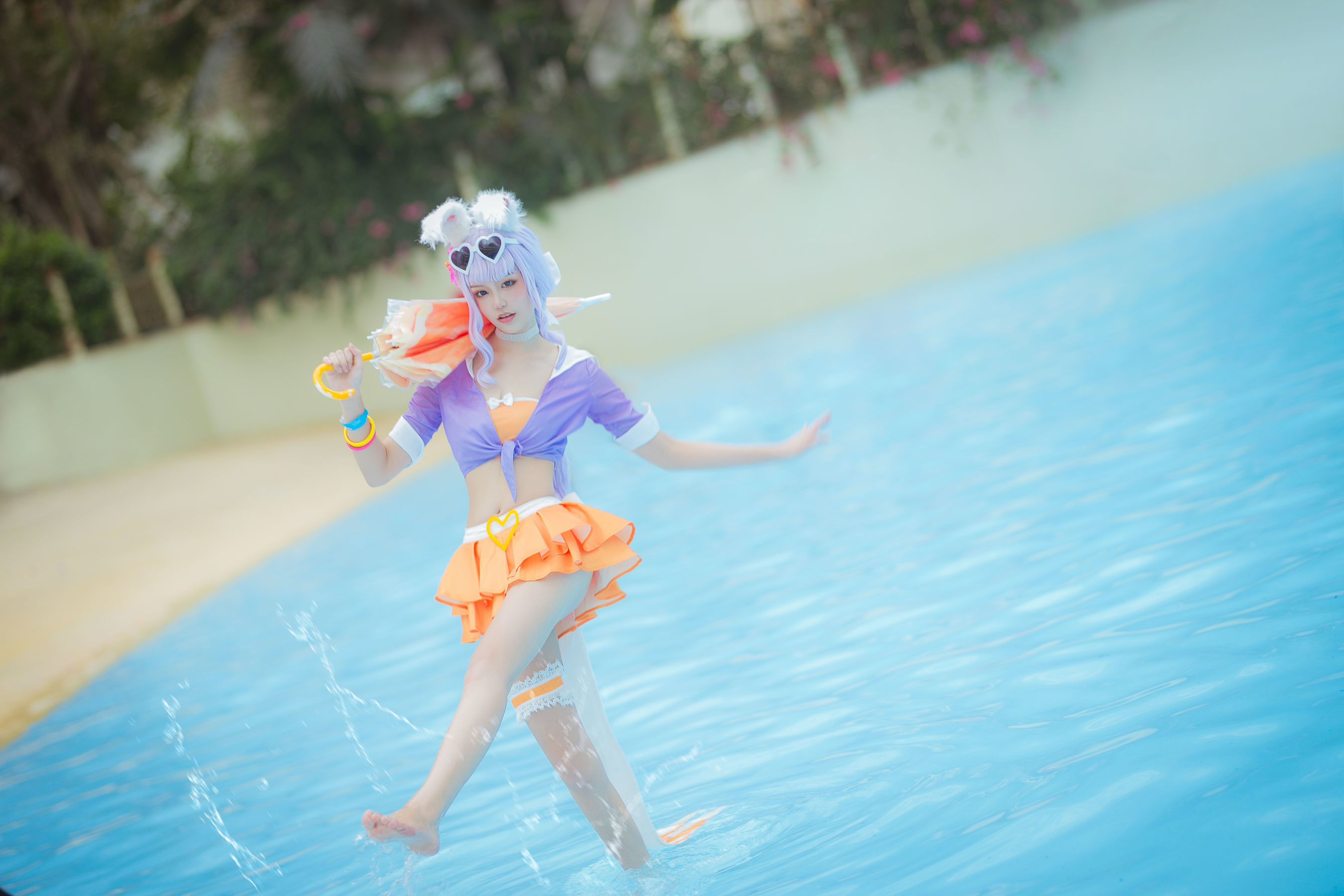 人气coser戚顾儿MIKI 王者荣耀 公孙离蜜桔之夏 Cosplay-第19张