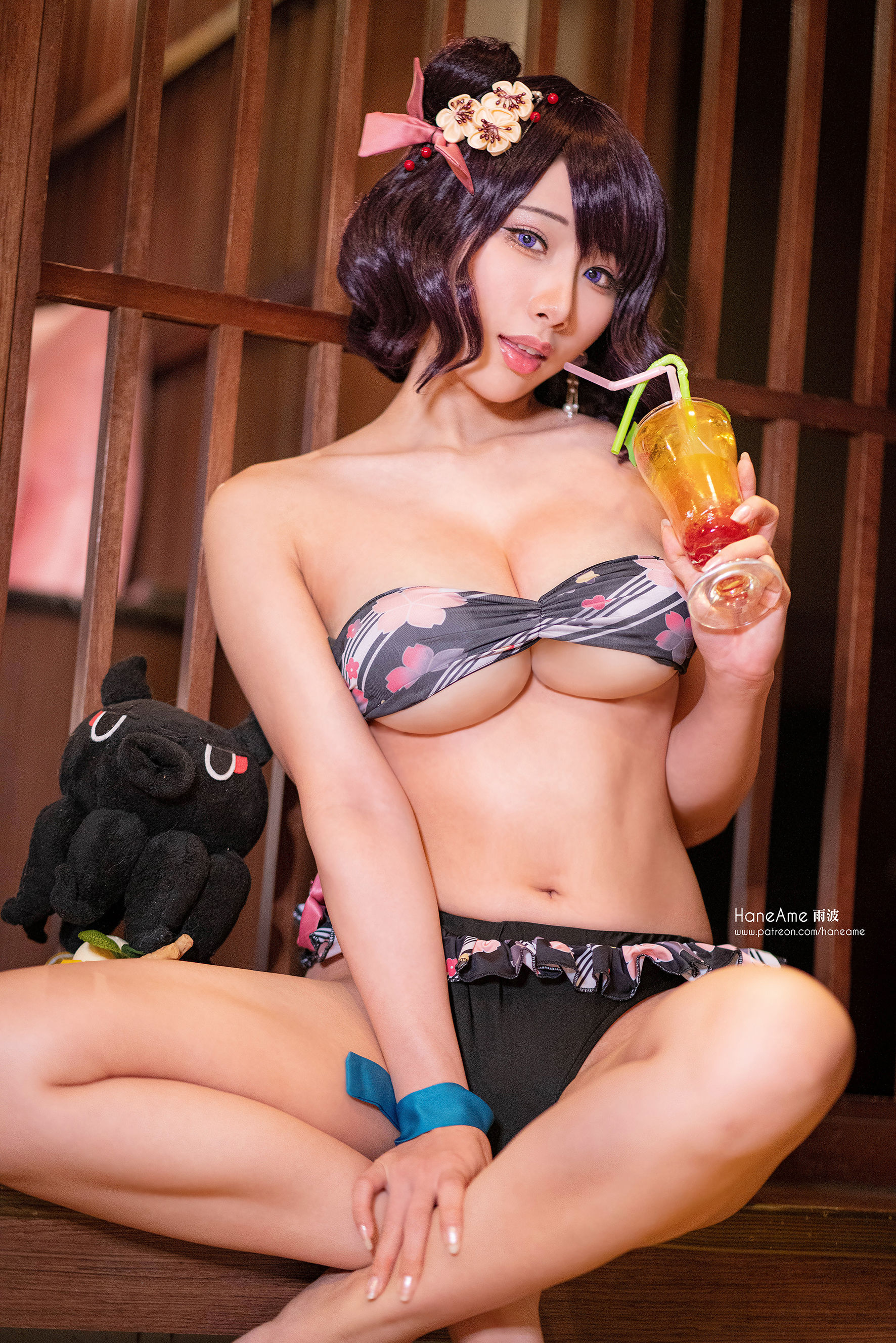 Hane Ame 雨波写真 – 北斋泳装 Cosplay-第8张