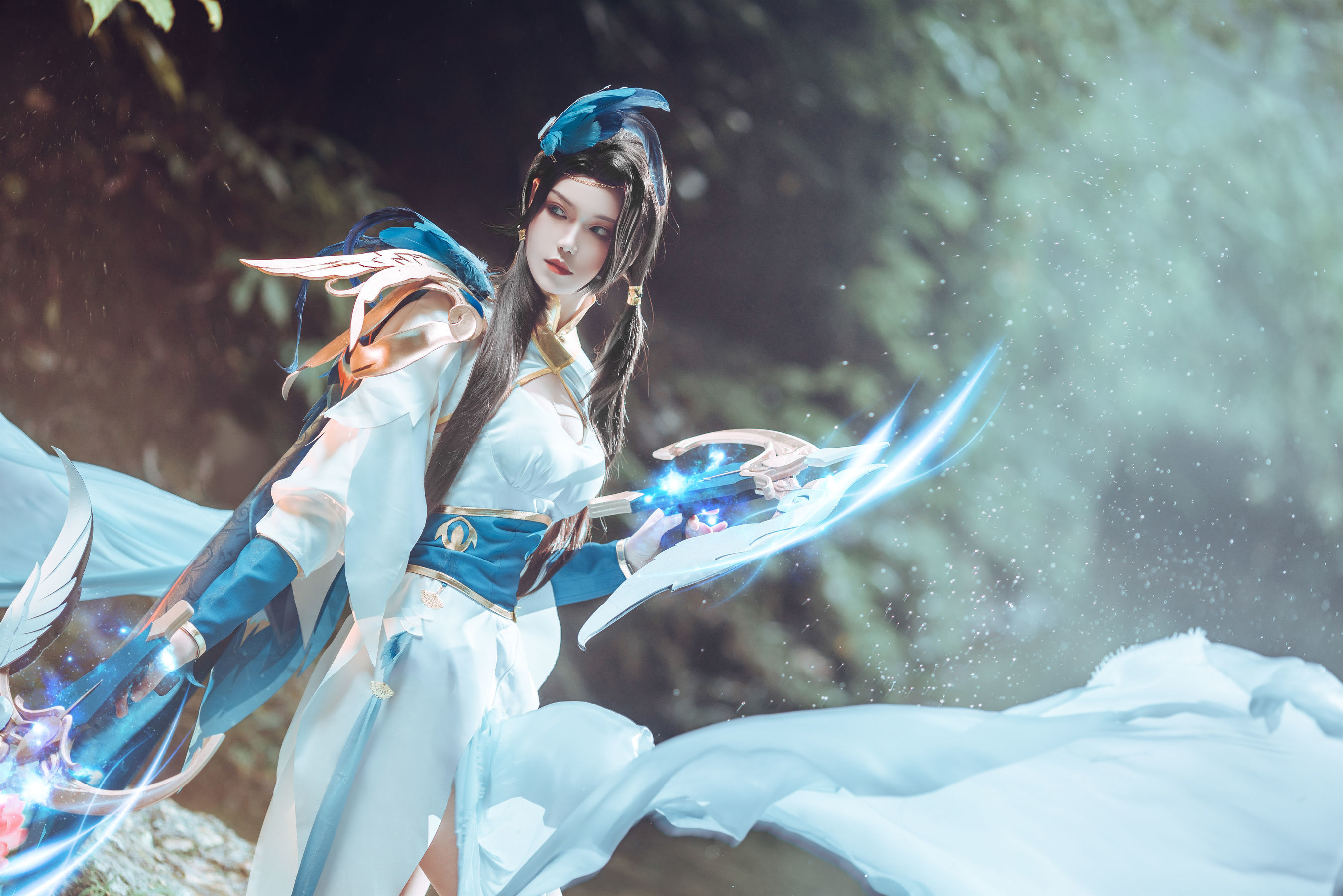 人气coser戚顾儿MIKI 王者荣耀 虞姬云霓雀翎 Cosplay-第1张