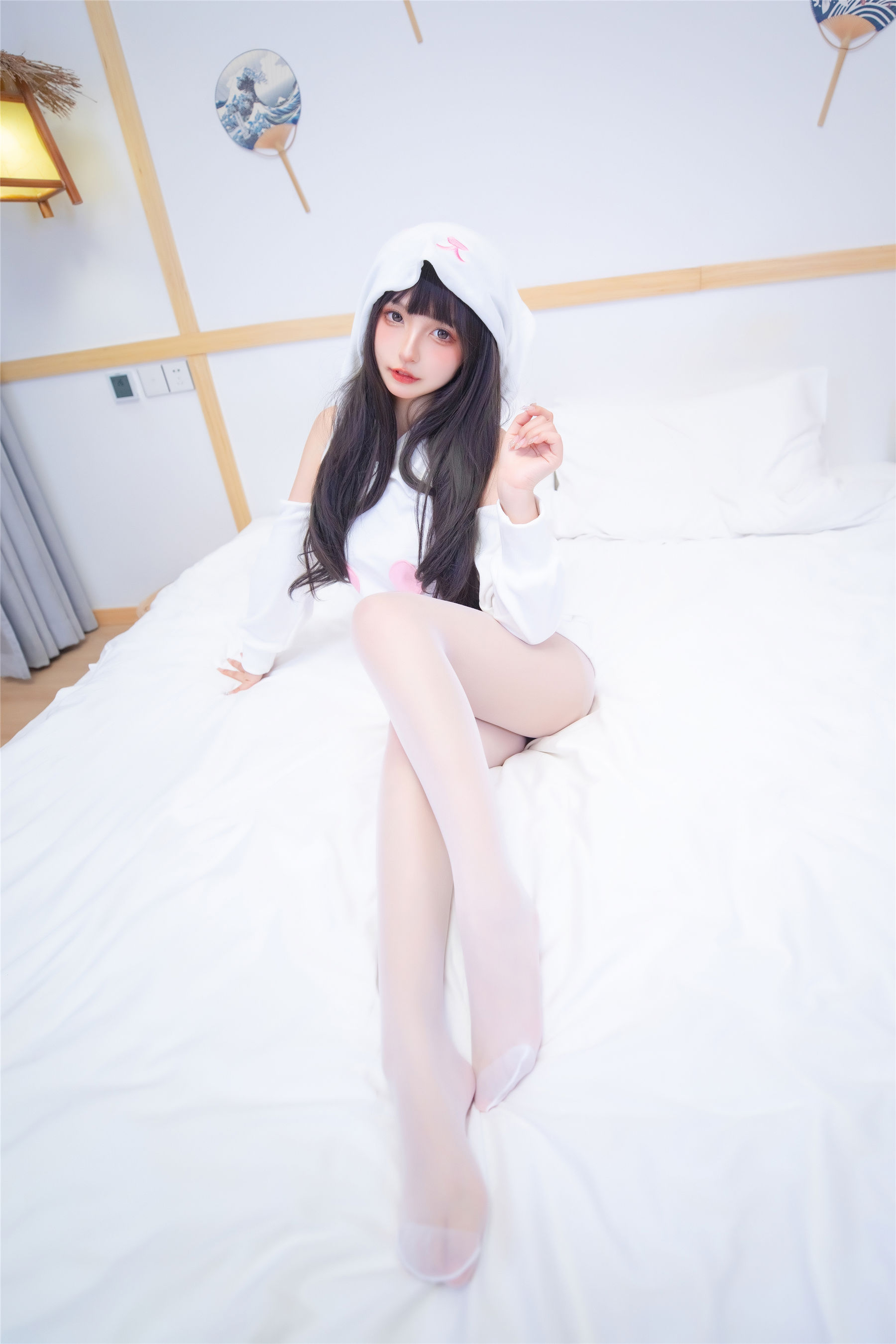 萝莉神楽板真冬 白猫咪 Cosplay-第11张