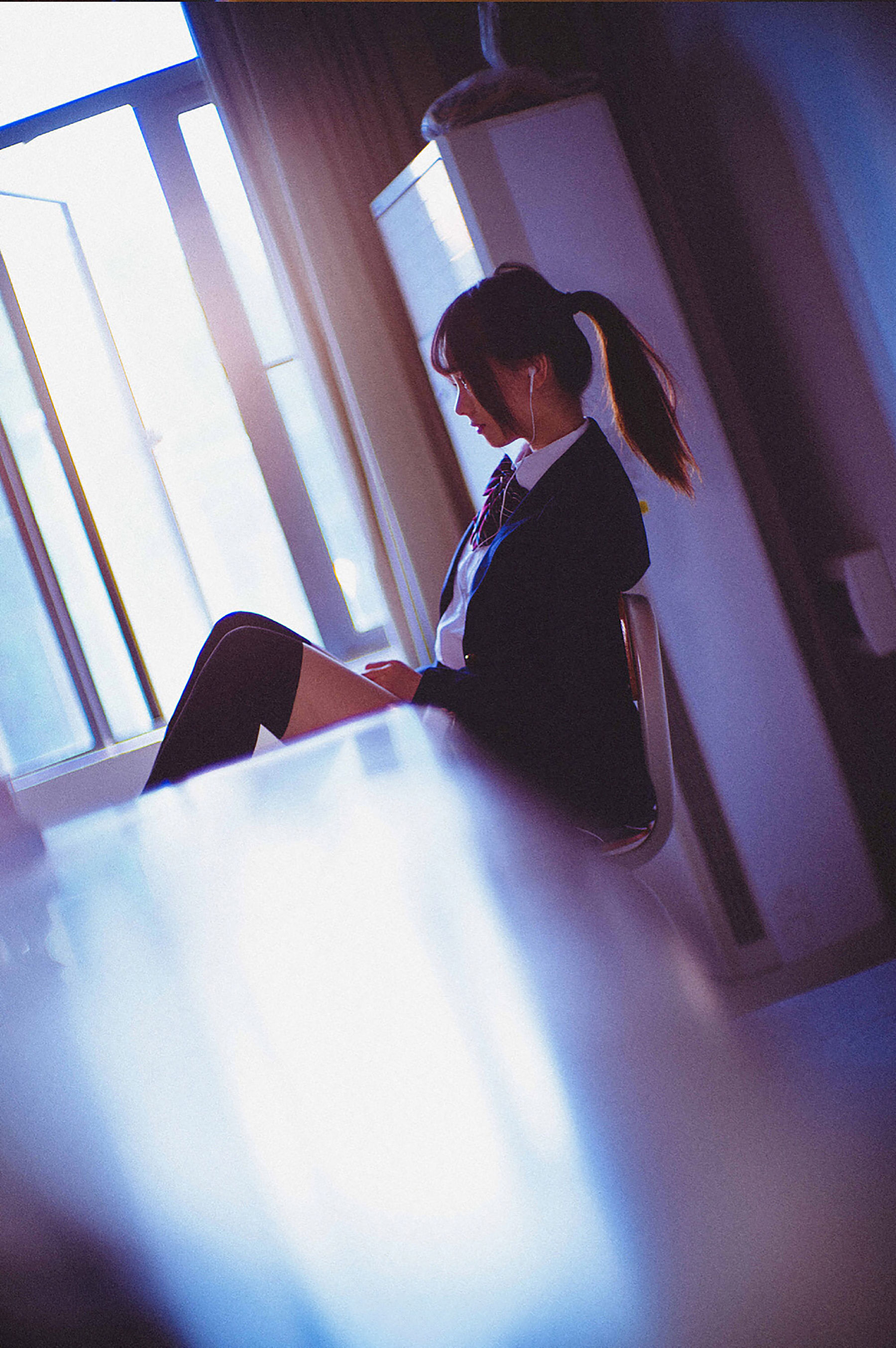 萌系小野妹子w 冬装JK Cosplay-第1张