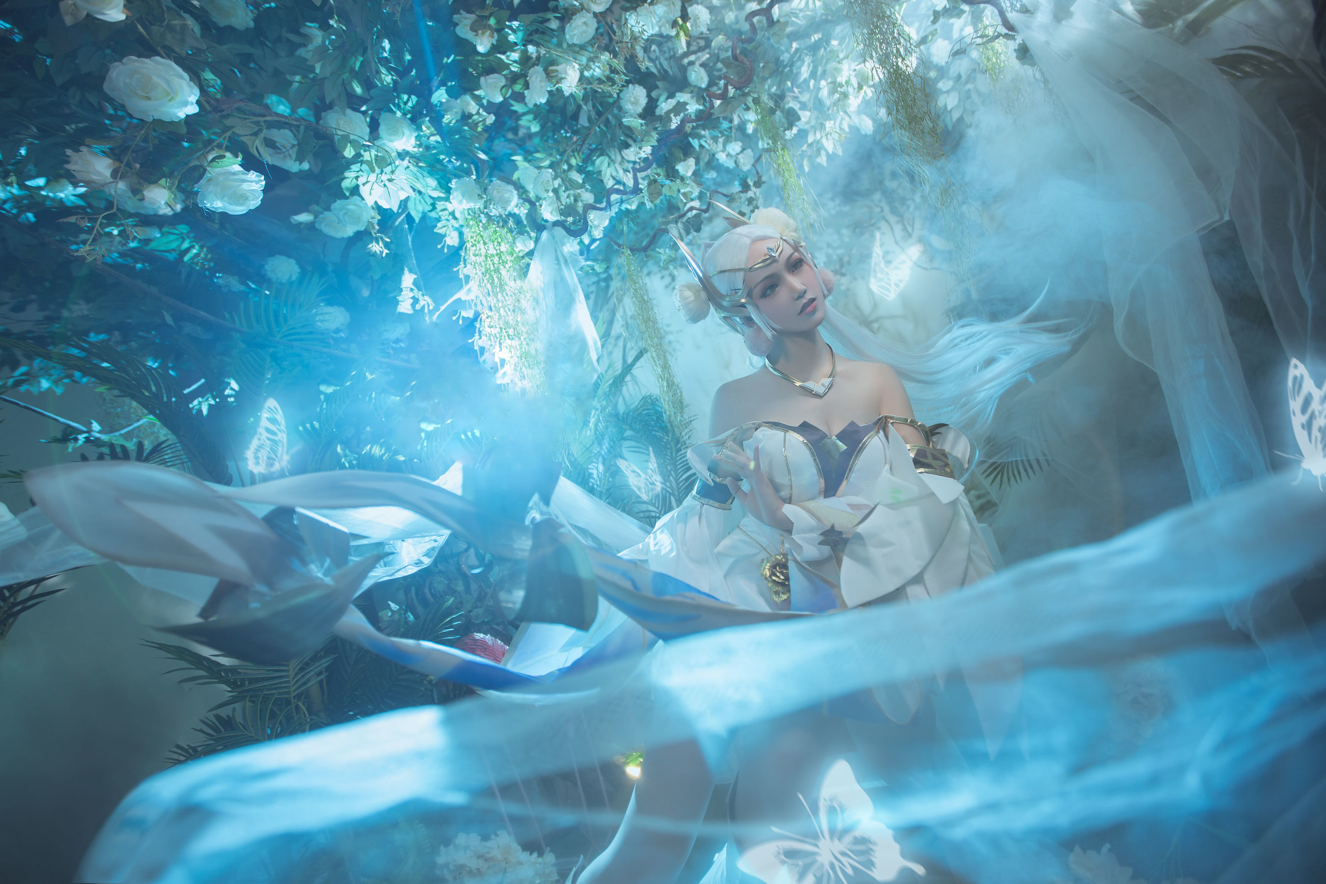 人气coser戚顾儿MIKI 王者荣耀 貂蝉金色仲夏夜之梦 Cosplay-第5张