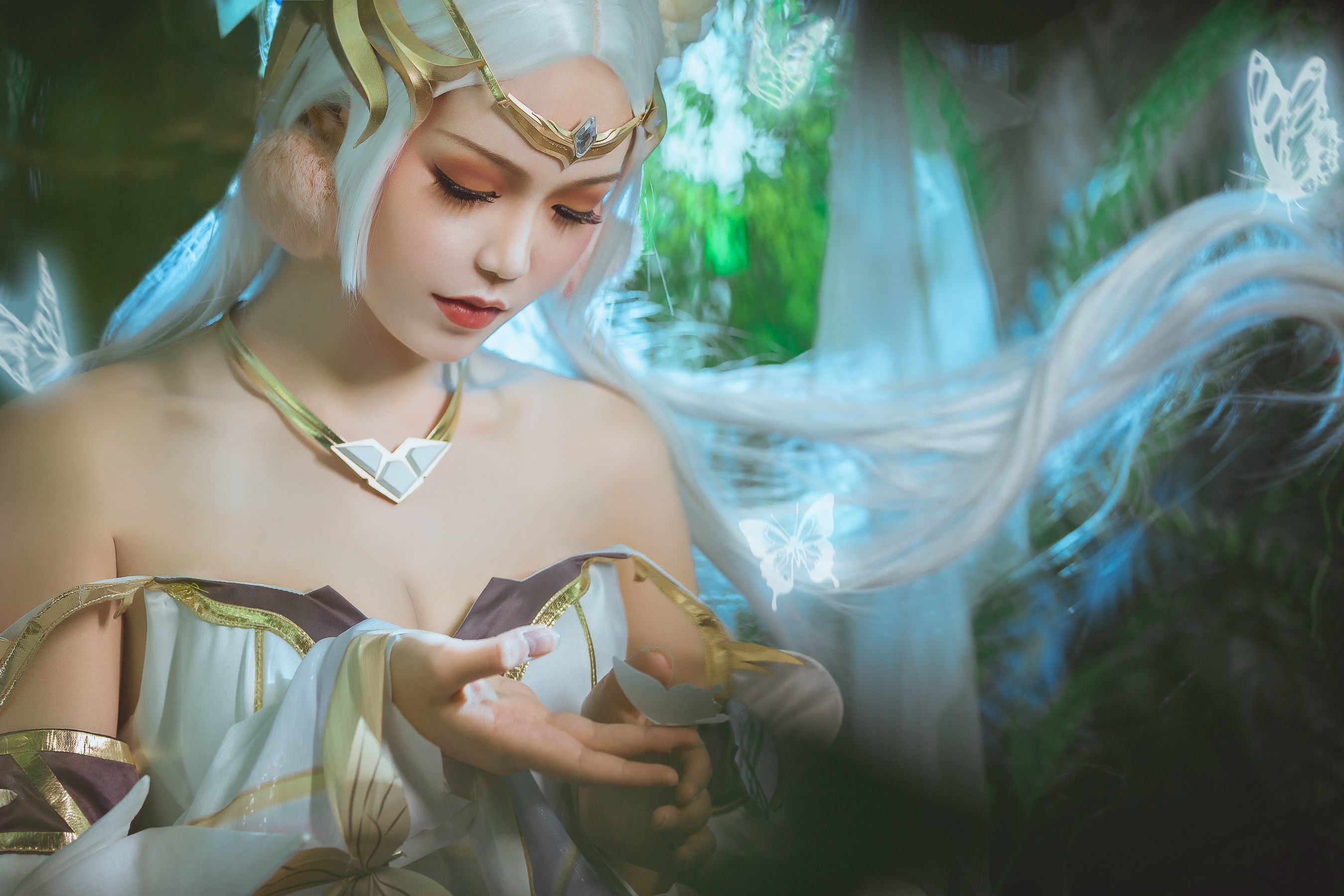 人气coser戚顾儿MIKI 王者荣耀 貂蝉金色仲夏夜之梦 Cosplay-第7张