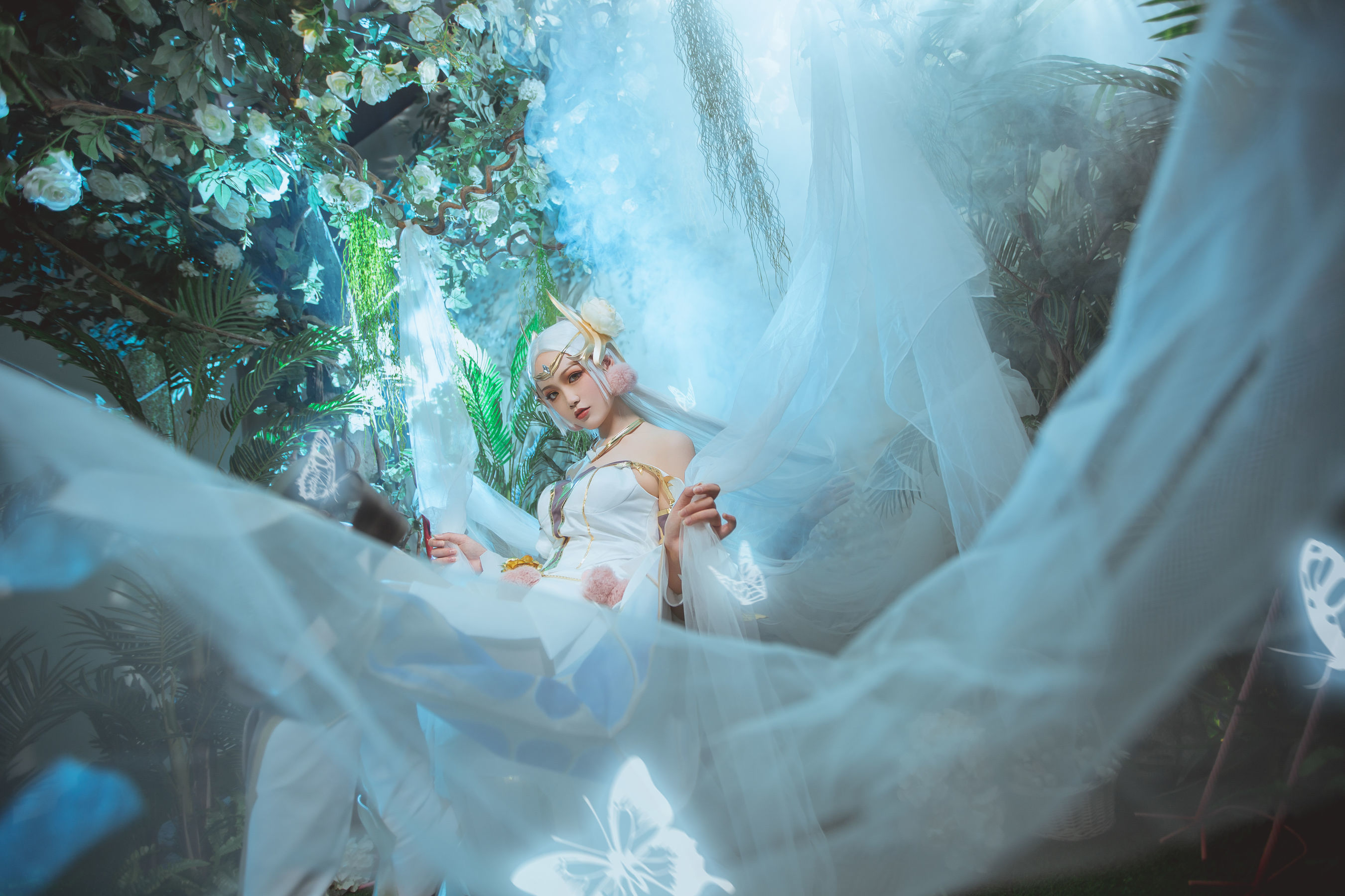 人气coser戚顾儿MIKI 王者荣耀 貂蝉金色仲夏夜之梦 Cosplay-第11张