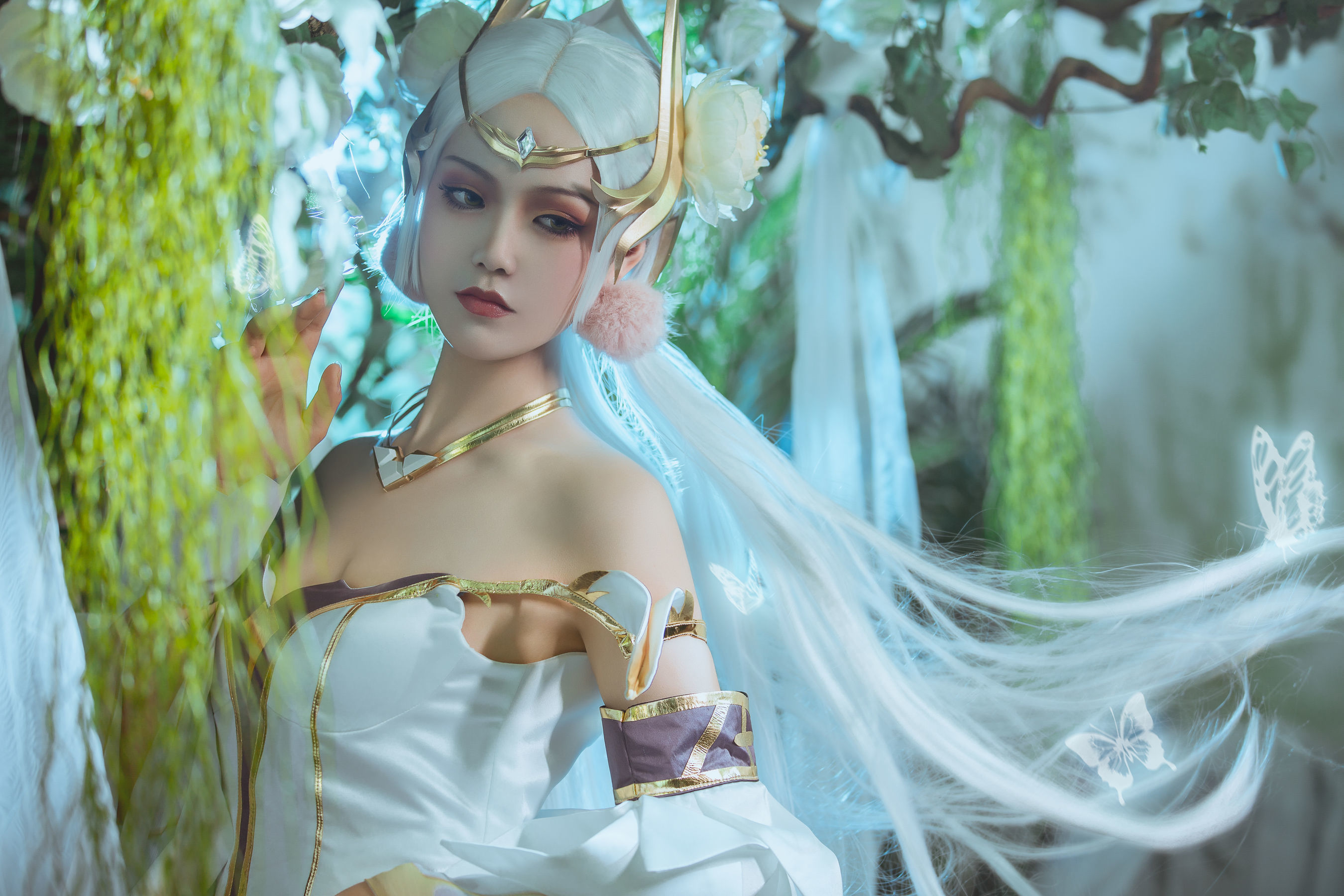 人气coser戚顾儿MIKI 王者荣耀 貂蝉金色仲夏夜之梦 Cosplay-第12张