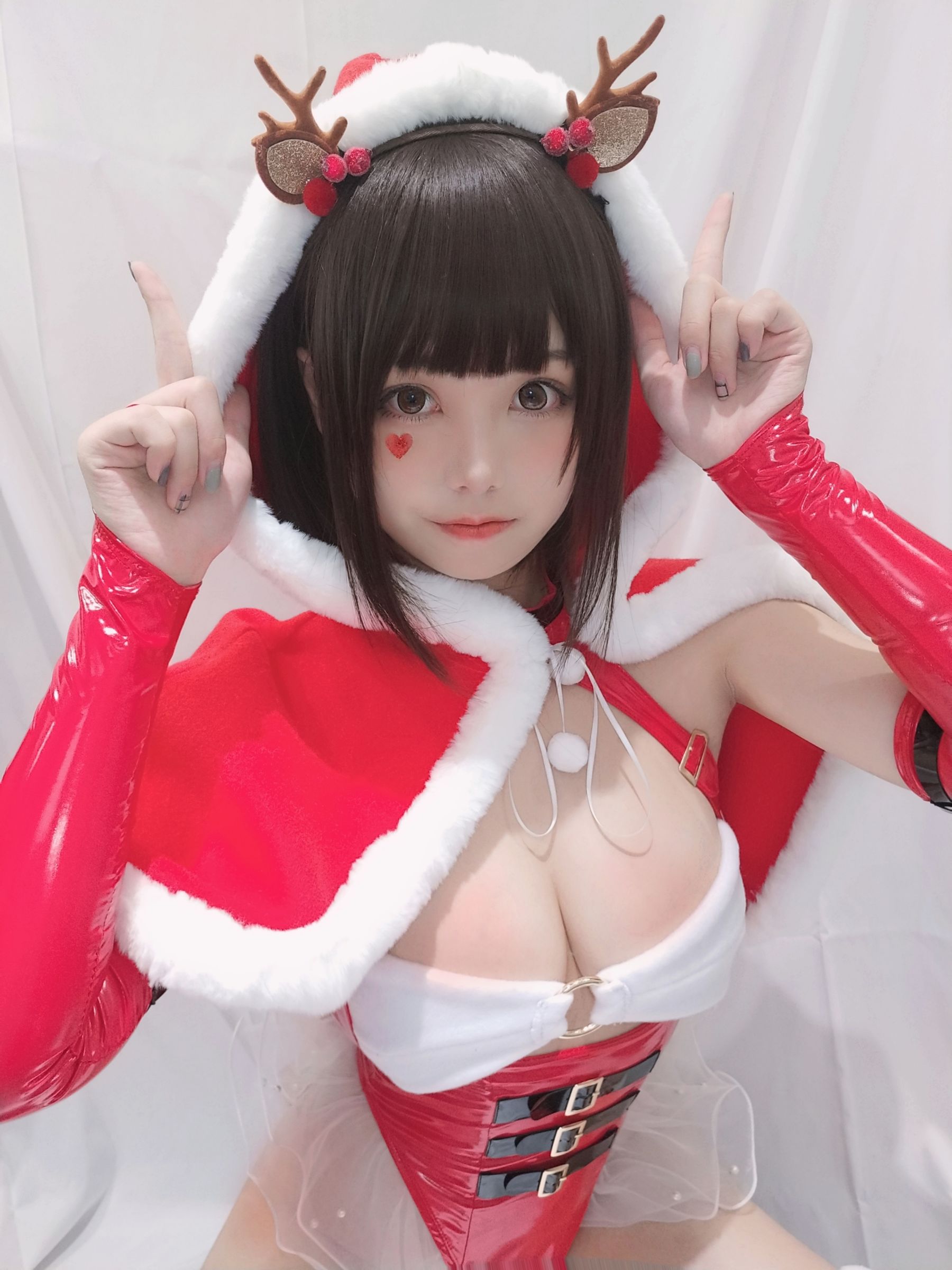 萌系小姐姐蜜汁猫裘 – 圣诞自拍 Cosplay-第1张