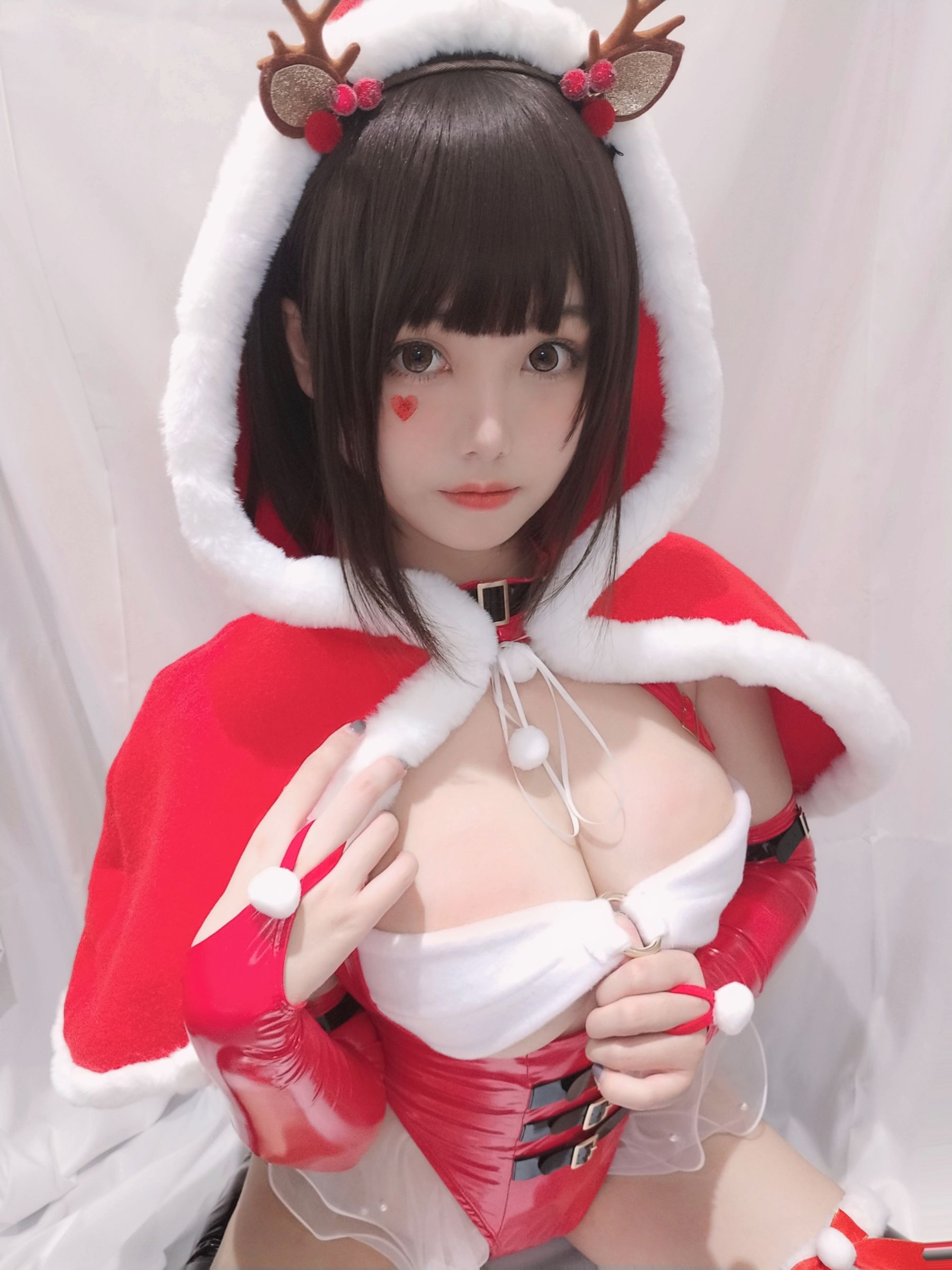 萌系小姐姐蜜汁猫裘 – 圣诞自拍 Cosplay-第8张