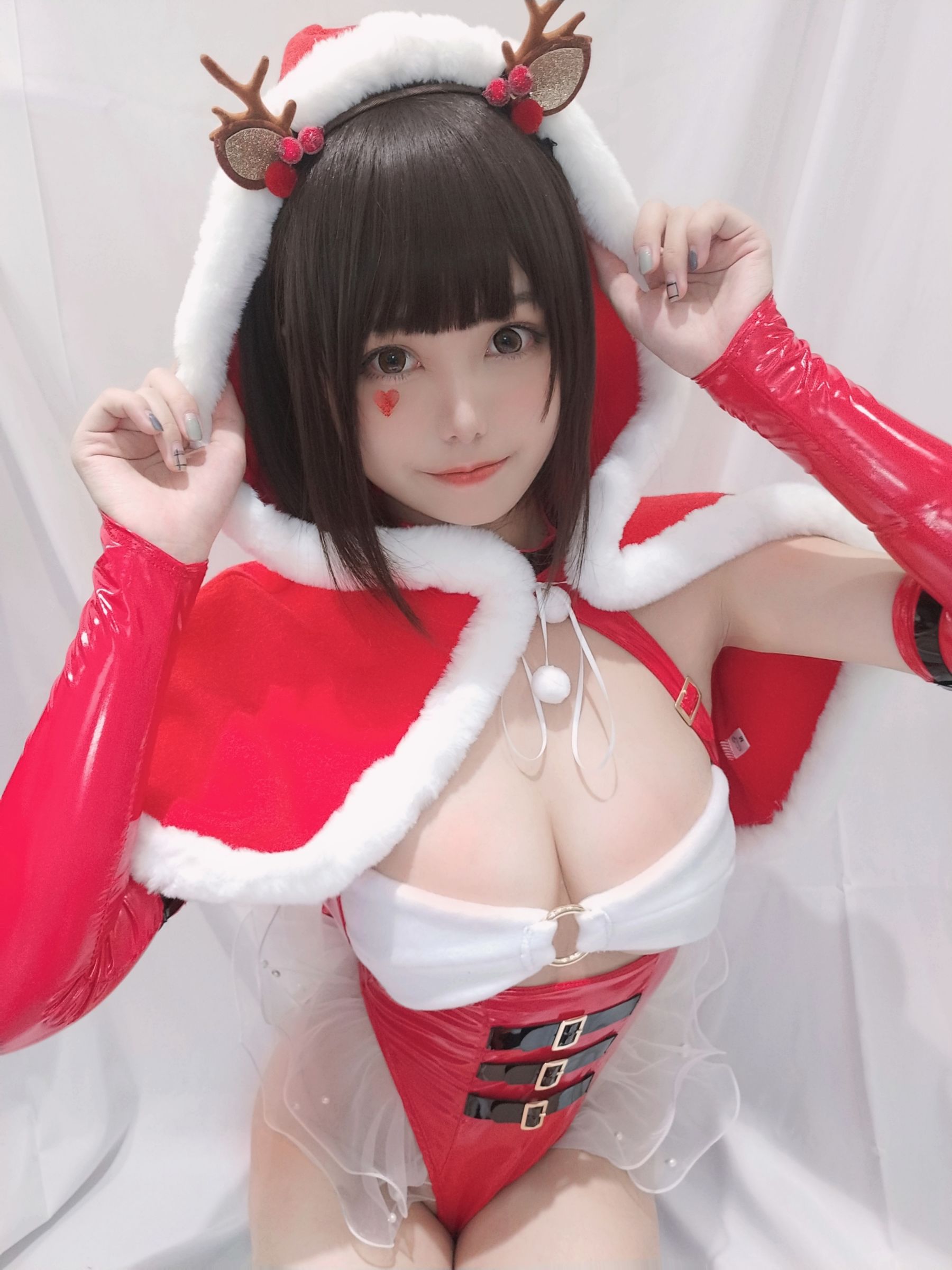 萌系小姐姐蜜汁猫裘 – 圣诞自拍 Cosplay-第32张