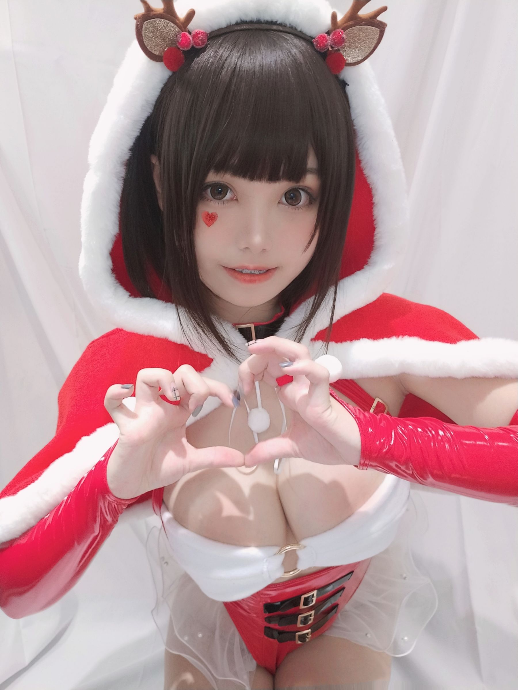 萌系小姐姐蜜汁猫裘 – 圣诞自拍 Cosplay-第33张