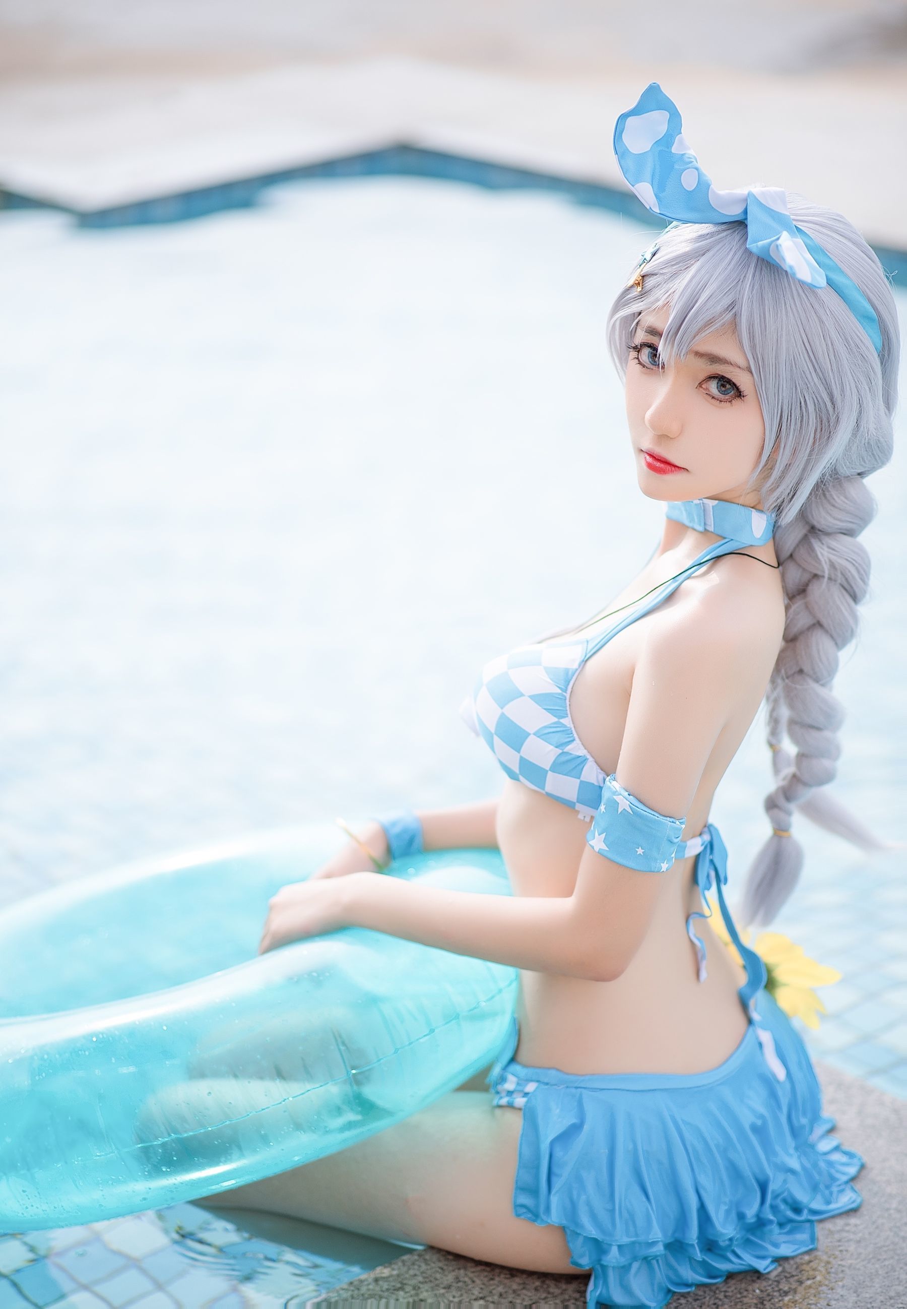 动漫博主南桃Momoko 琪亚娜泳装 Cosplay-第1张