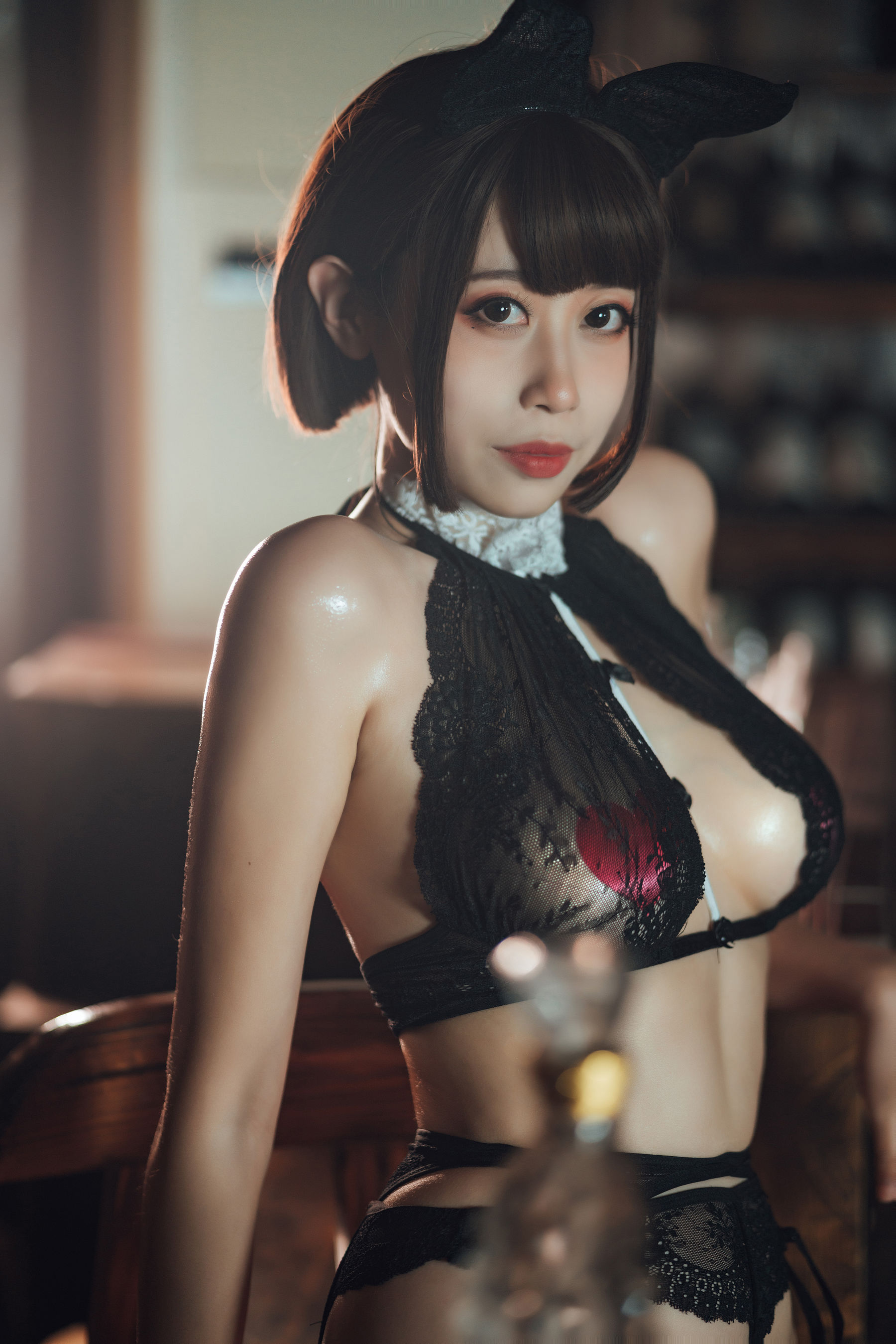 萌妹奈汐酱nice 酒吧老板娘 Cosplay-第4张