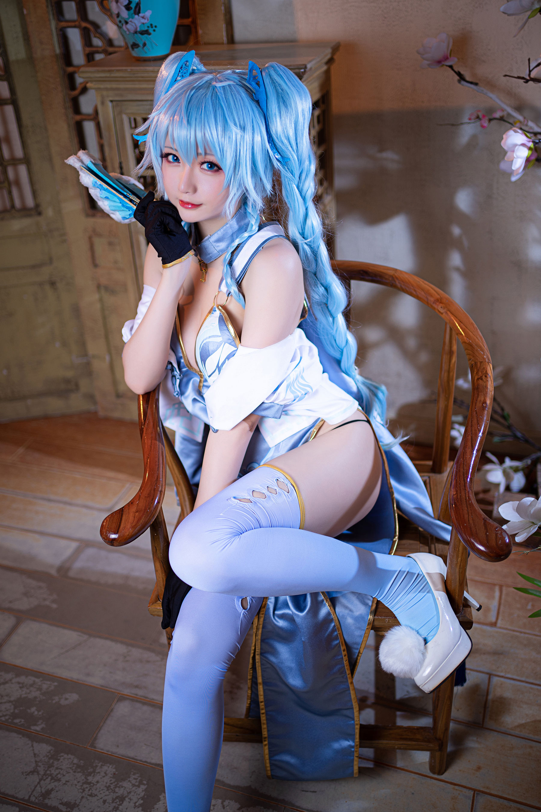 Coser小姐姐星之迟迟 – 秘密花园 PA15翠雀媚 Cosplay-第1张