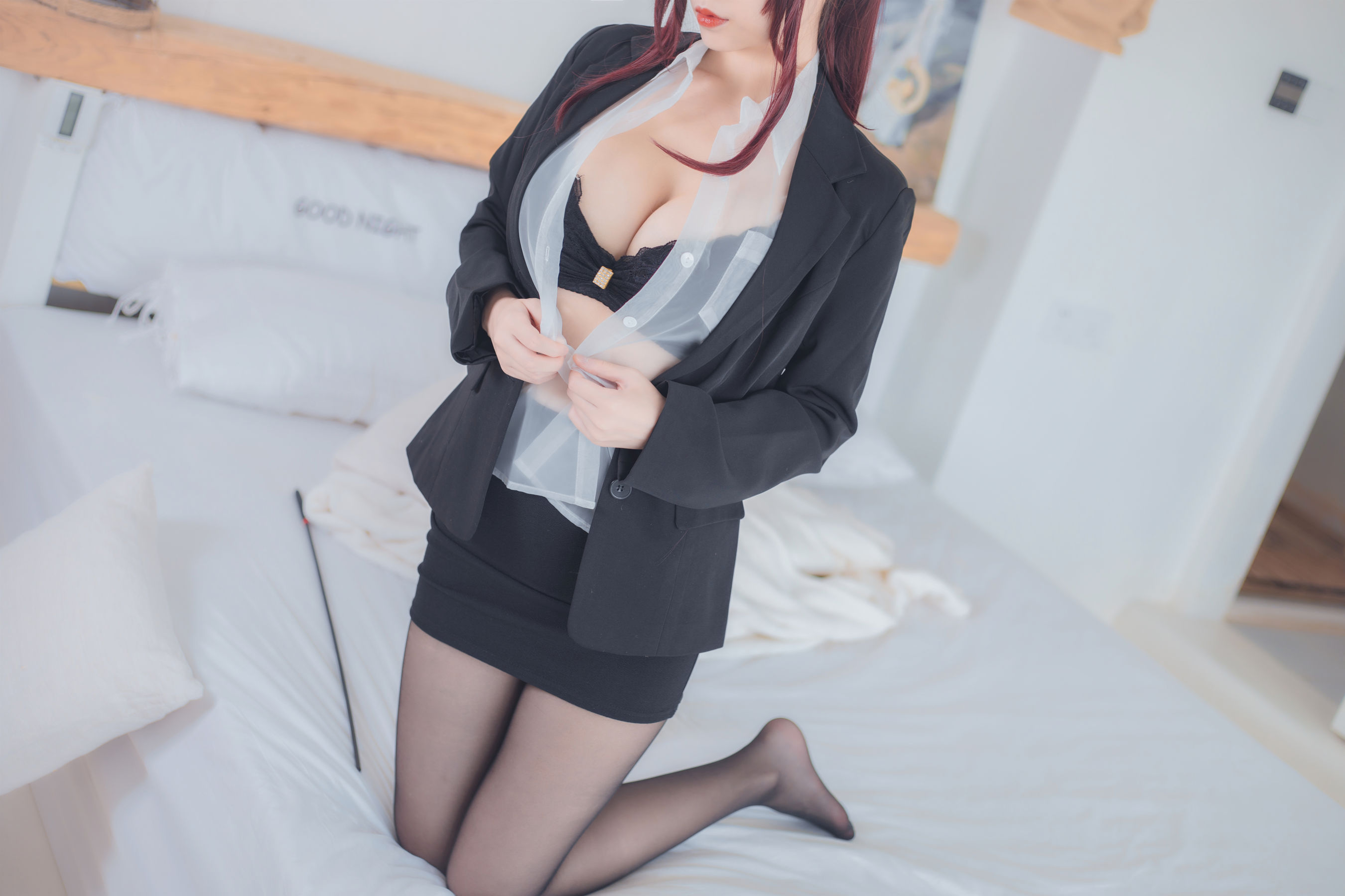COS福利rioko凉凉子 七夕教师 Cosplay-第3张