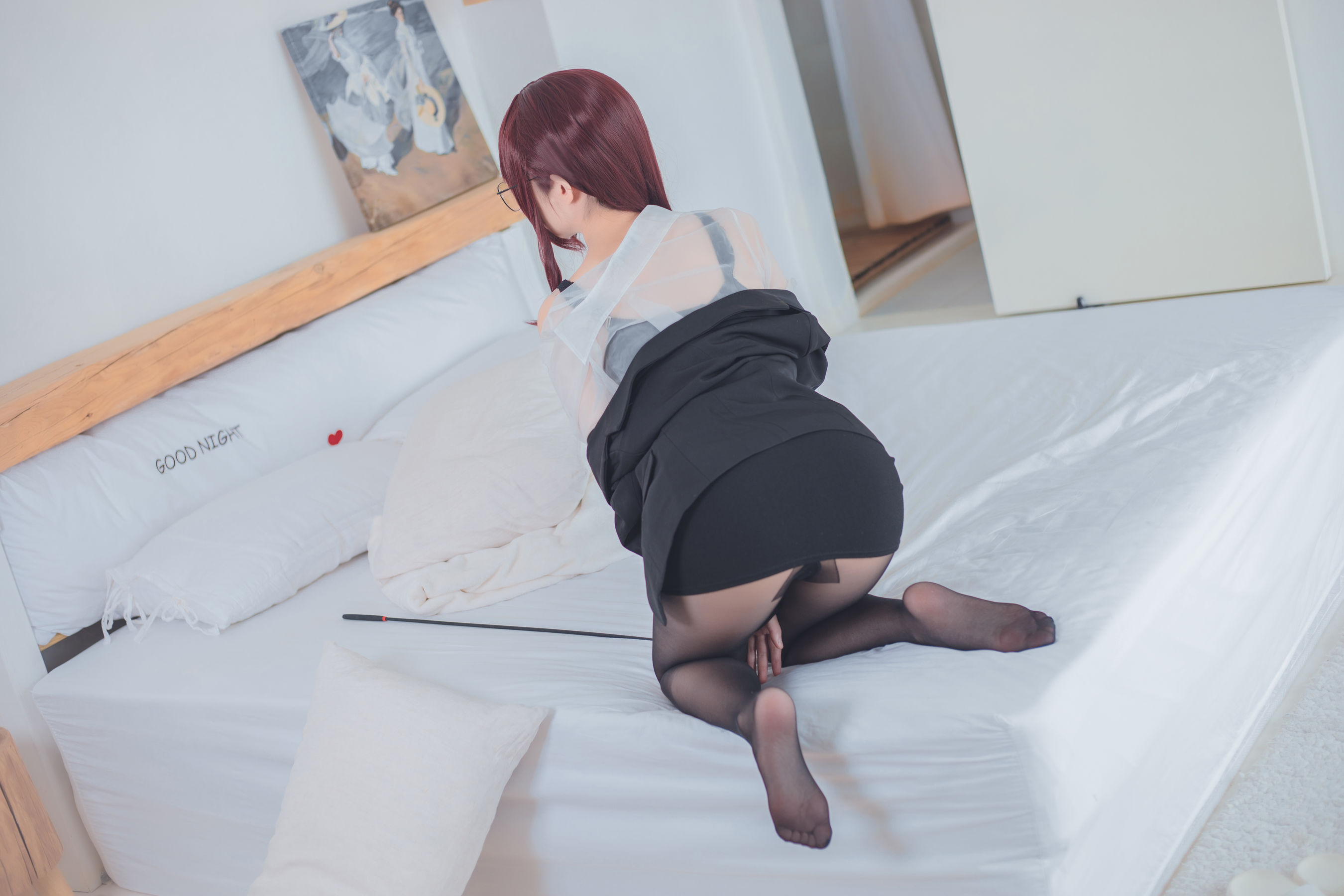 COS福利rioko凉凉子 七夕教师 Cosplay-第6张