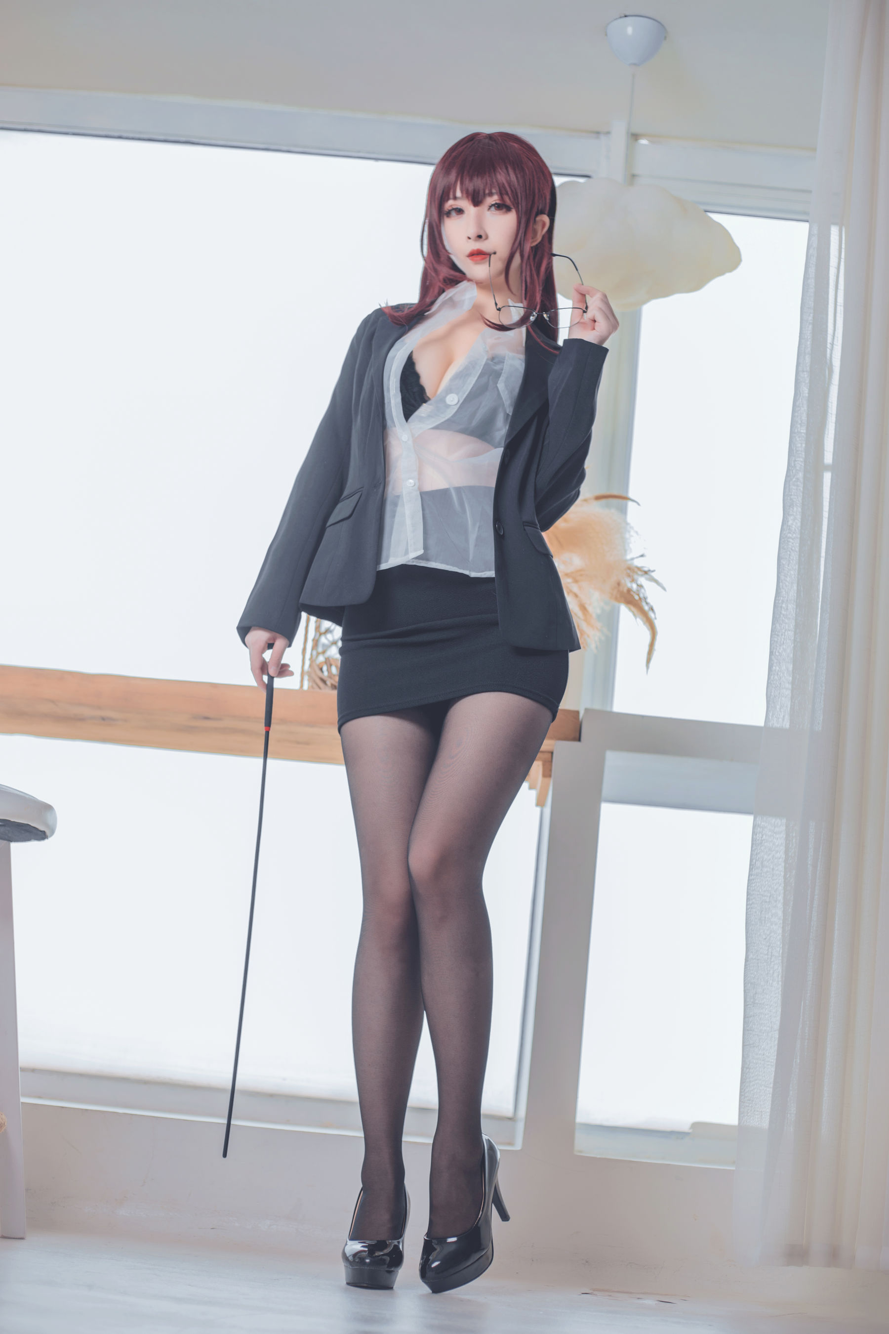 COS福利rioko凉凉子 七夕教师 Cosplay-第17张