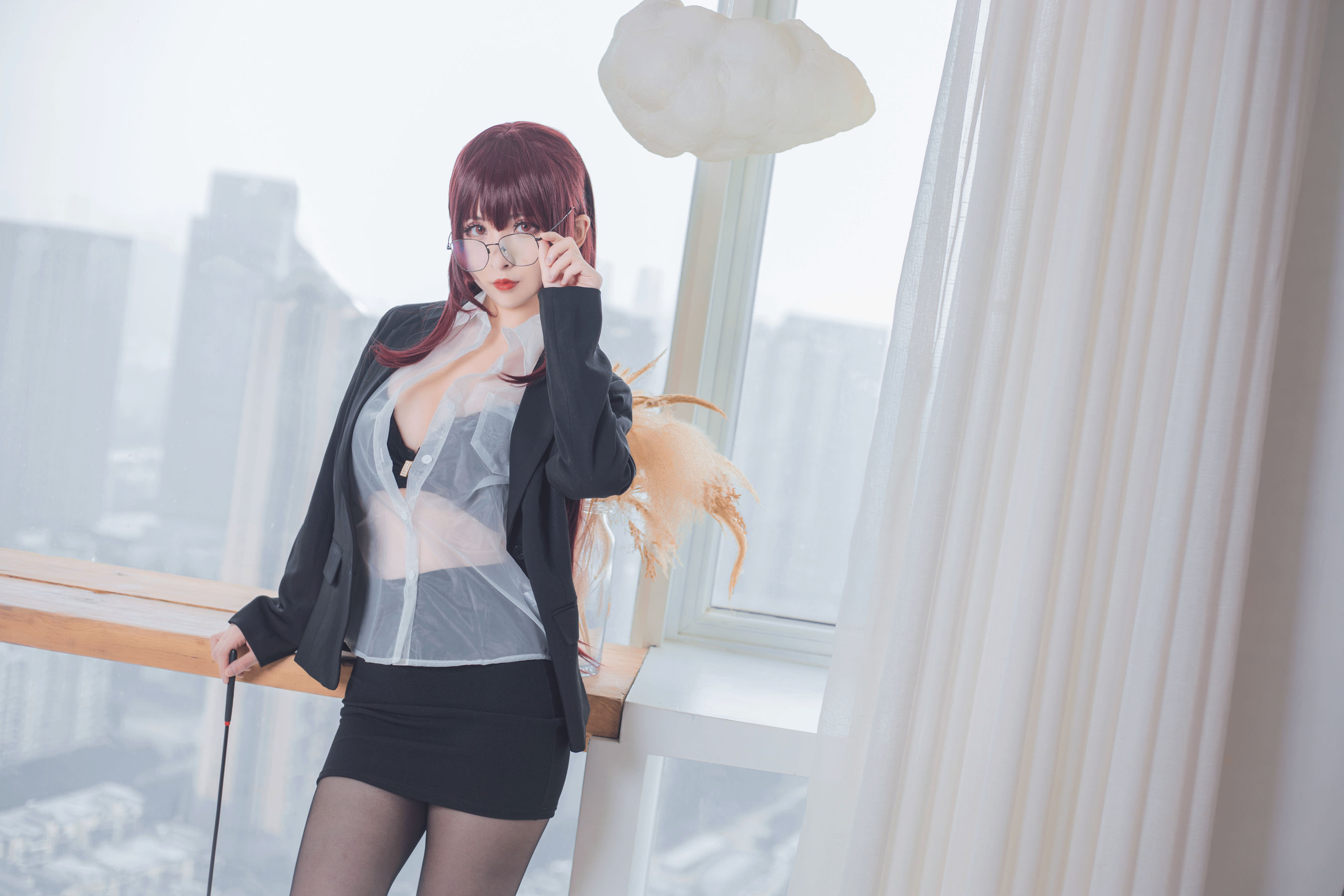 COS福利rioko凉凉子 七夕教师 Cosplay-第18张