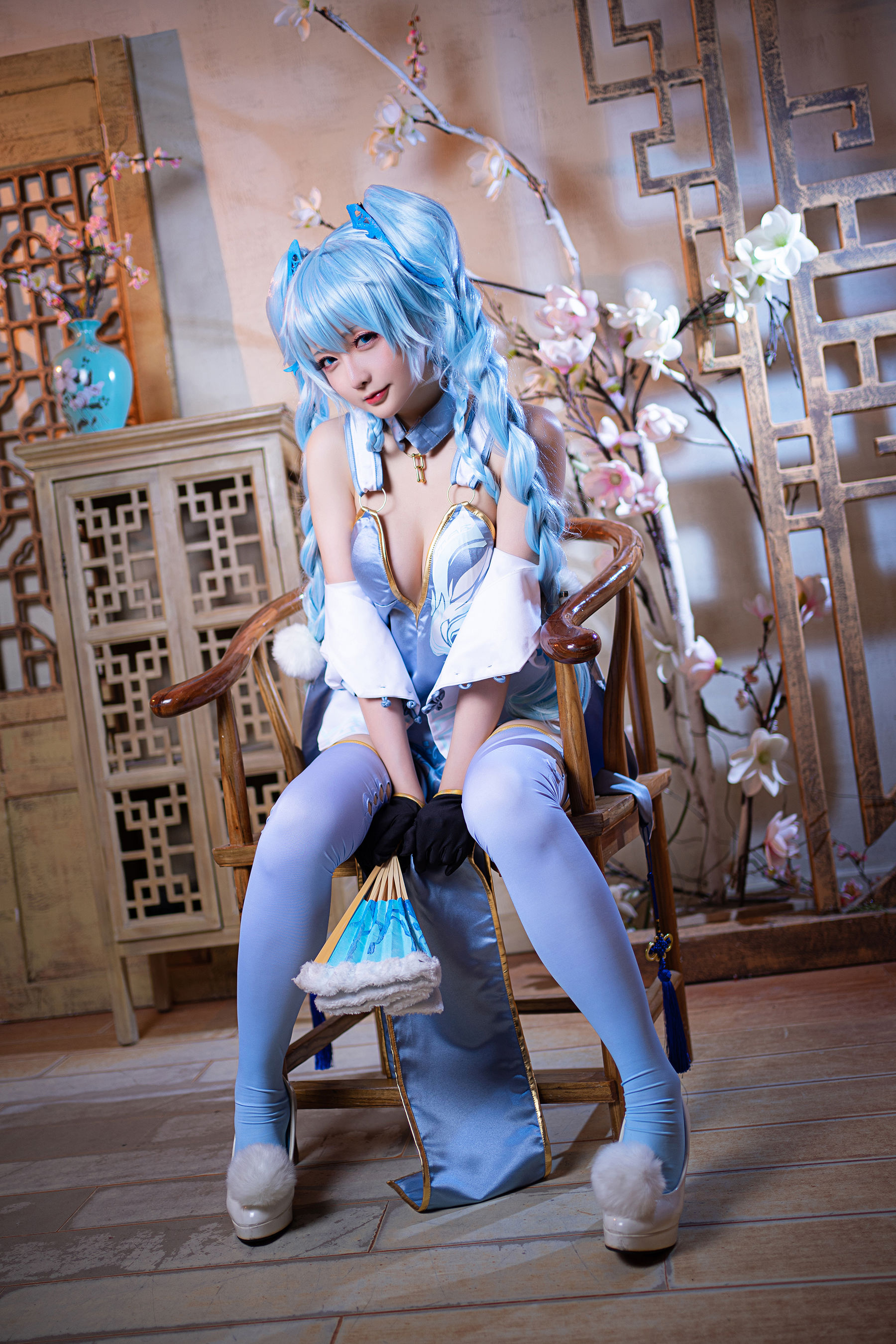 Coser小姐姐星之迟迟 – 秘密花园 PA15翠雀媚 Cosplay-第14张