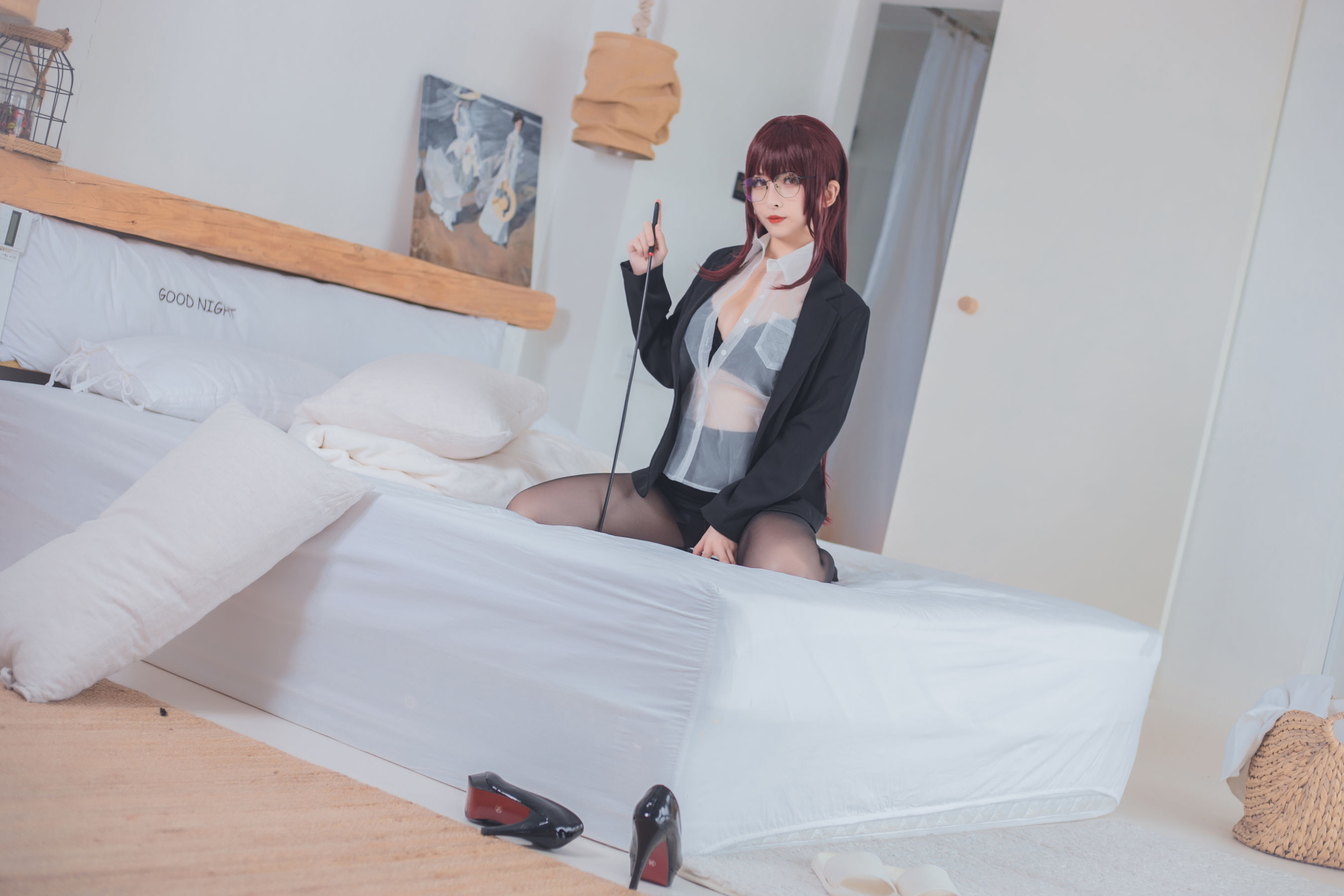 COS福利rioko凉凉子 七夕教师 Cosplay-第19张