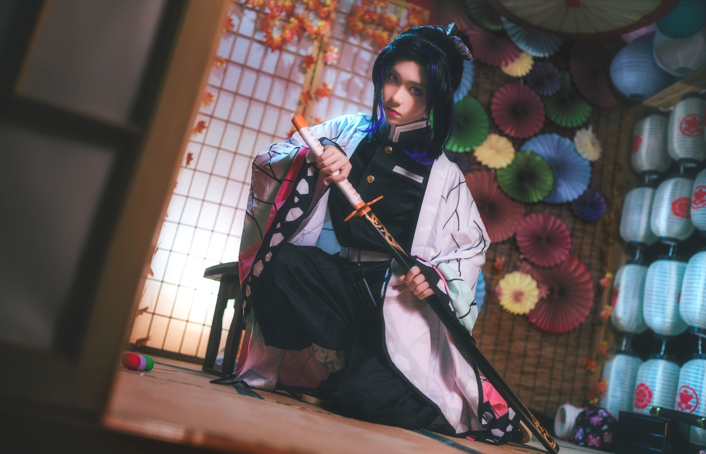 动漫博主南桃Momoko – 蝴蝶忍队服 Cosplay-第1张