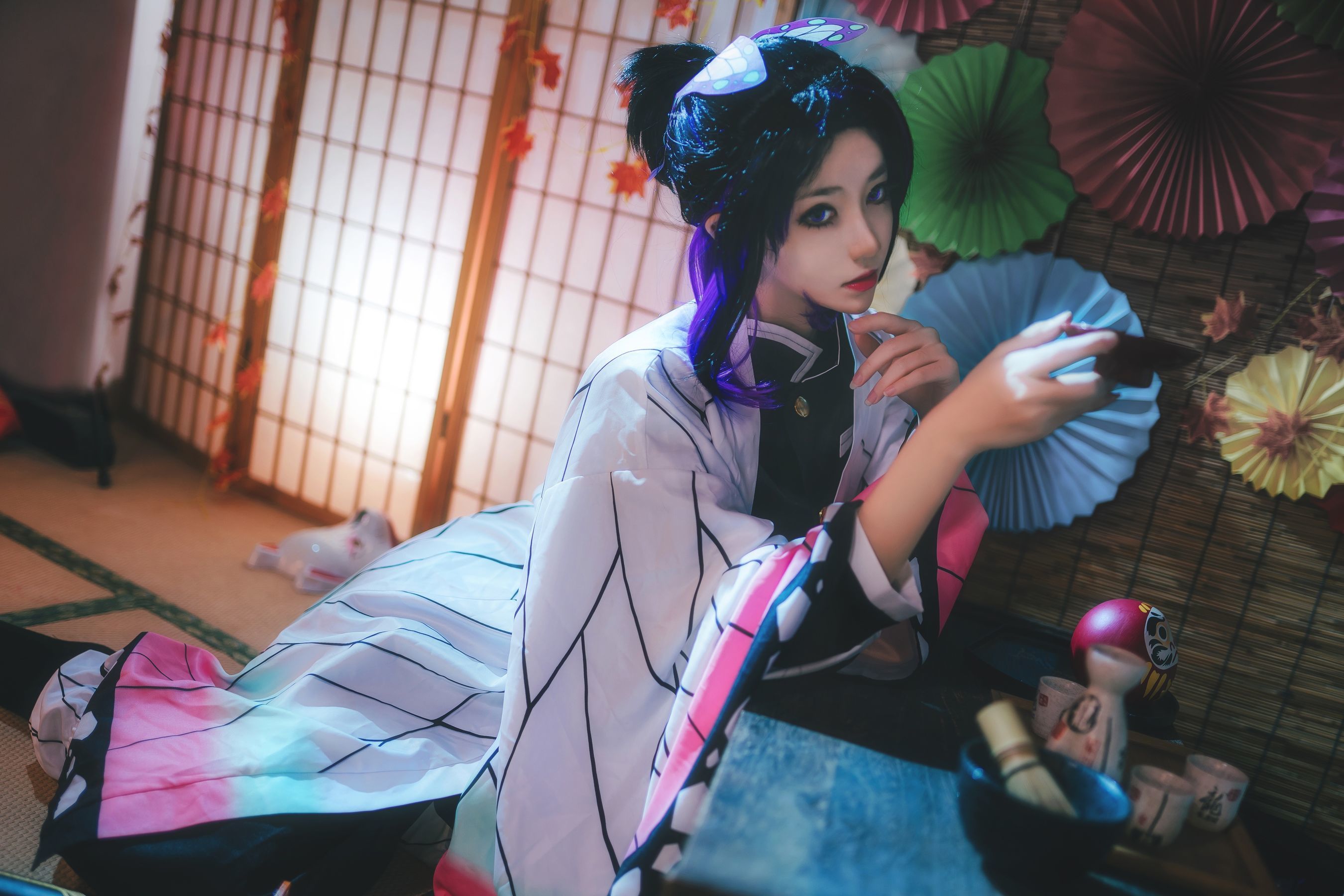 动漫博主南桃Momoko – 蝴蝶忍队服 Cosplay-第2张