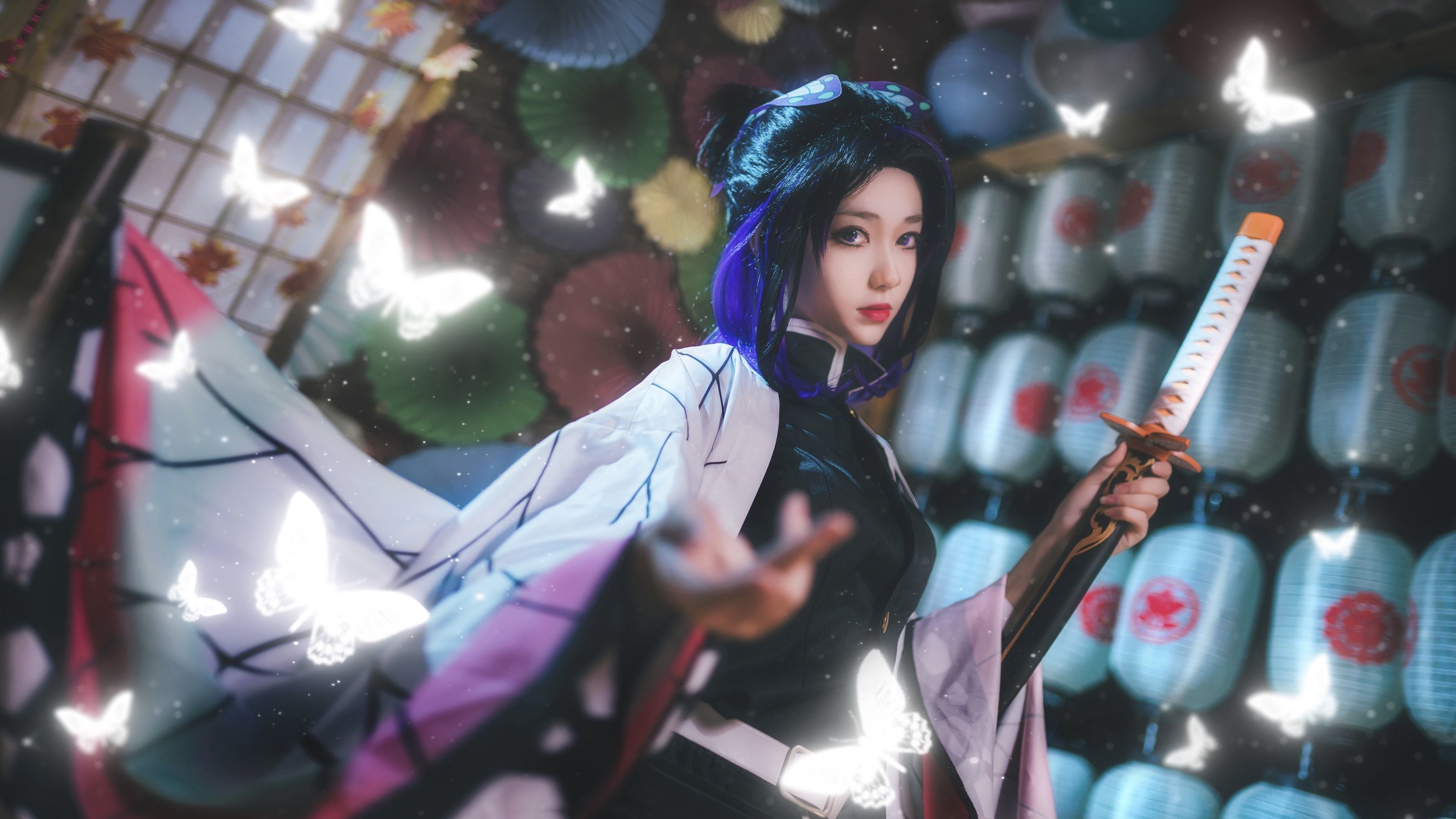 动漫博主南桃Momoko – 蝴蝶忍队服 Cosplay-第14张