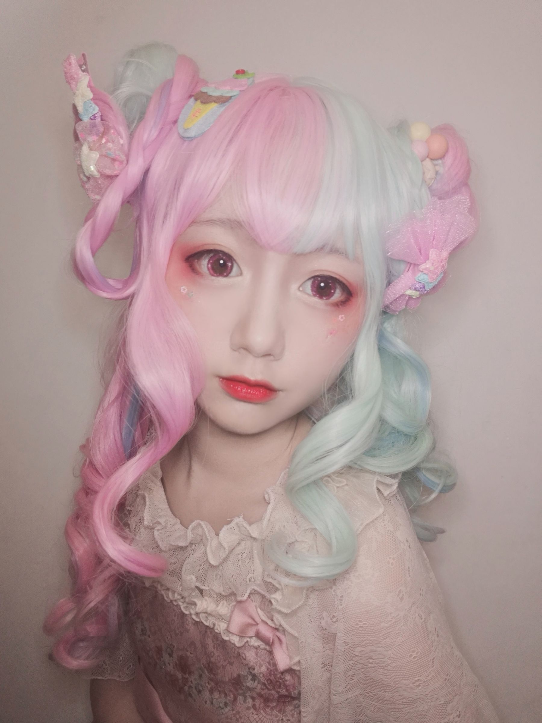 动漫博主弦音sic – lolita草莓薄荷冰淇淋 Cosplay-第5张