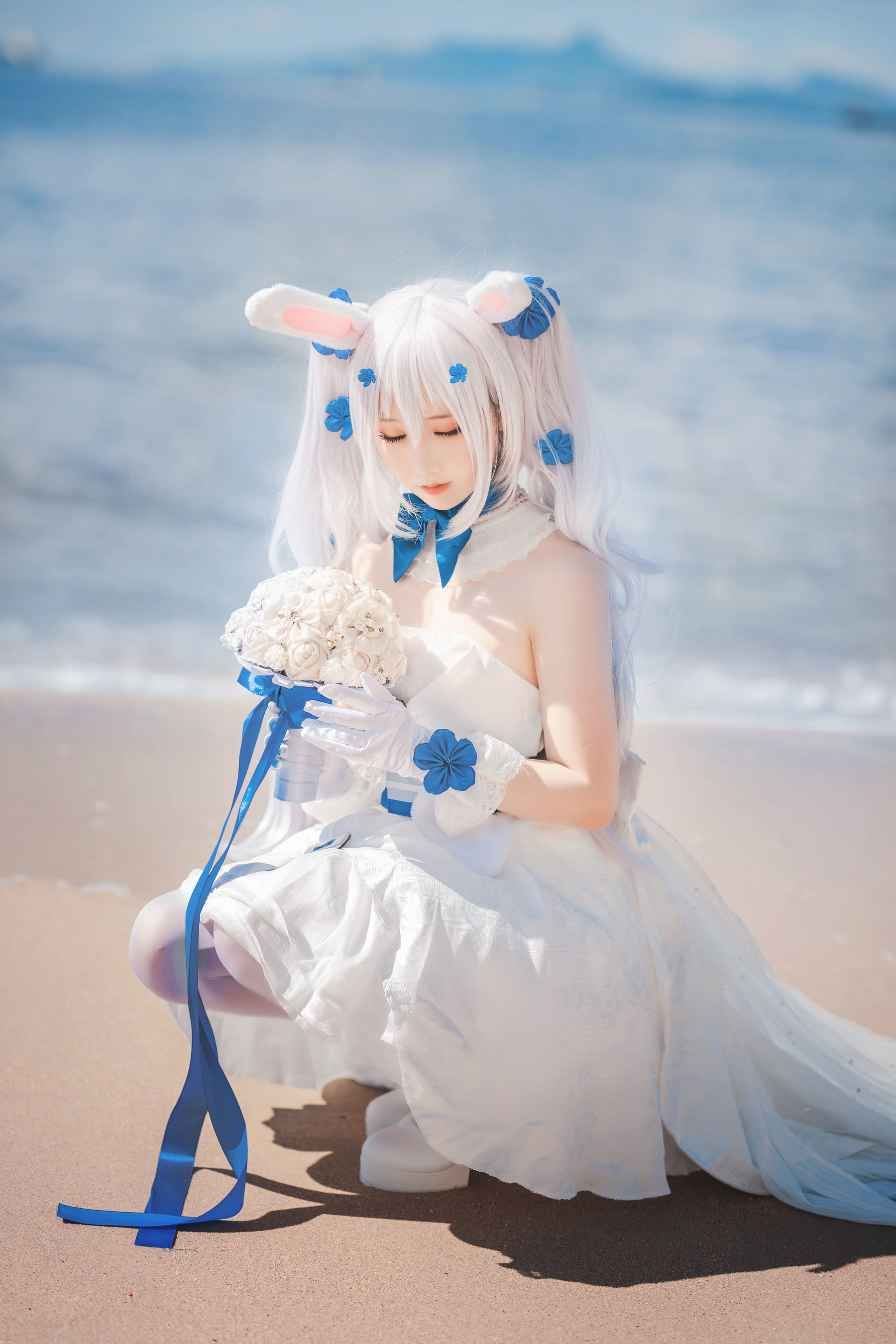 可爱人气Coser面饼仙儿 – 拉菲婚纱 Cosplay-第3张