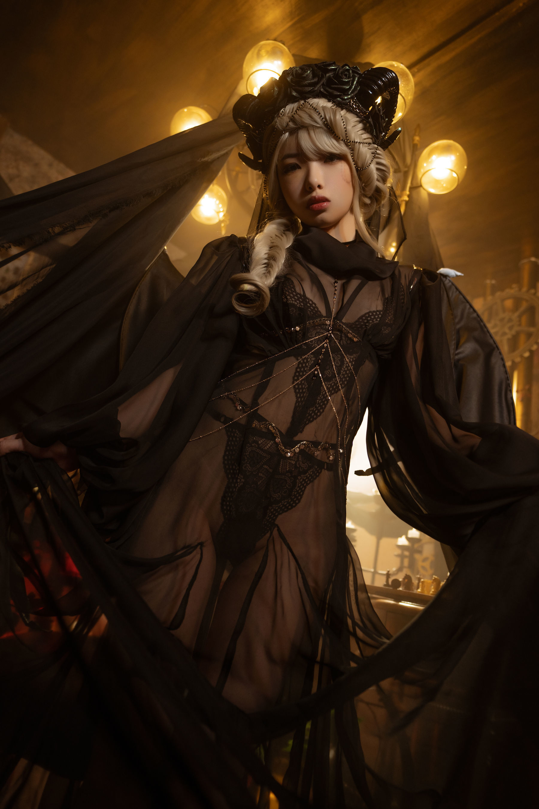 [萝莉COS] 雯妹 – 魅魔 gothic devil Cosplay-第3张