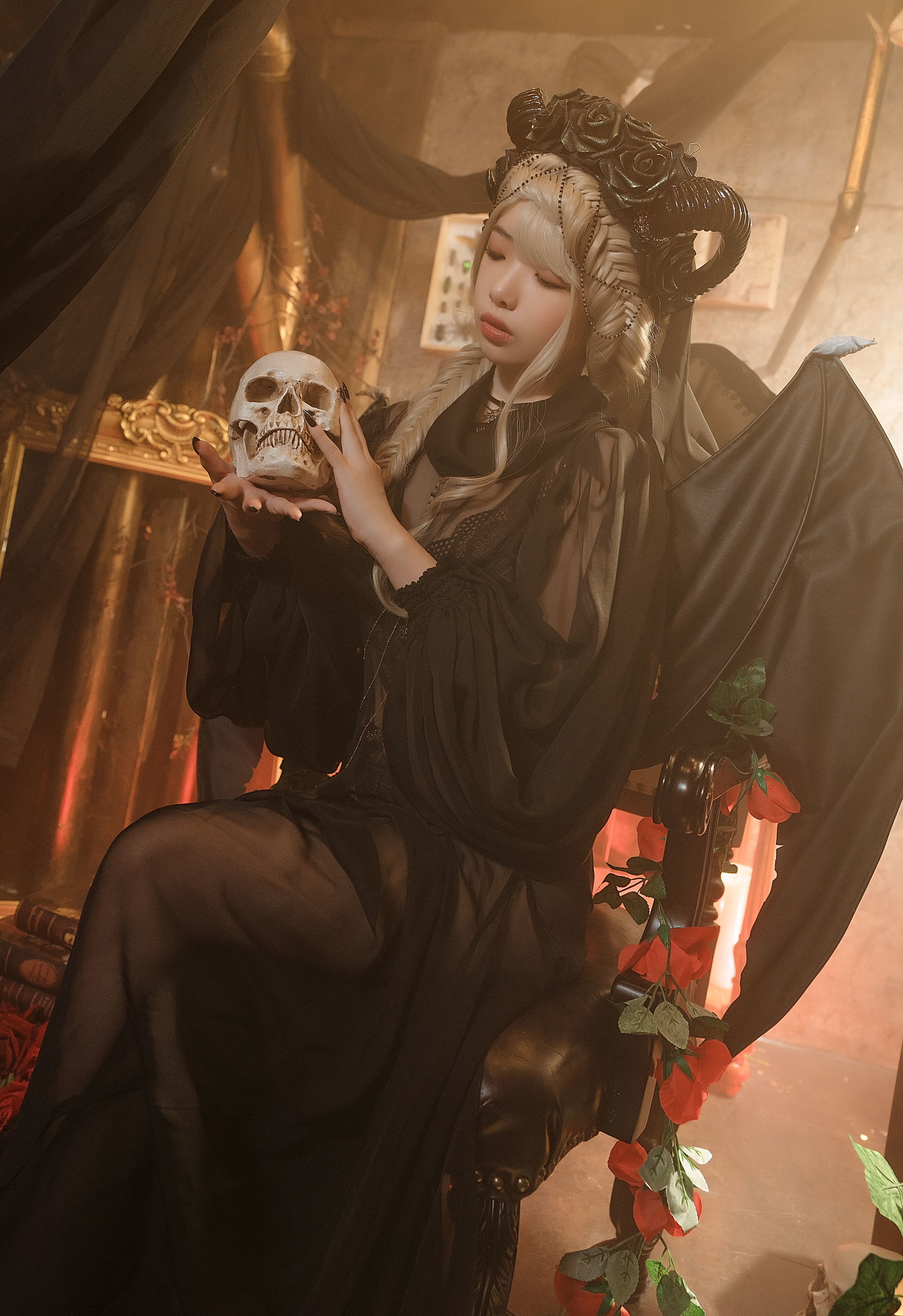 [萝莉COS] 雯妹 – 魅魔 gothic devil Cosplay-第5张