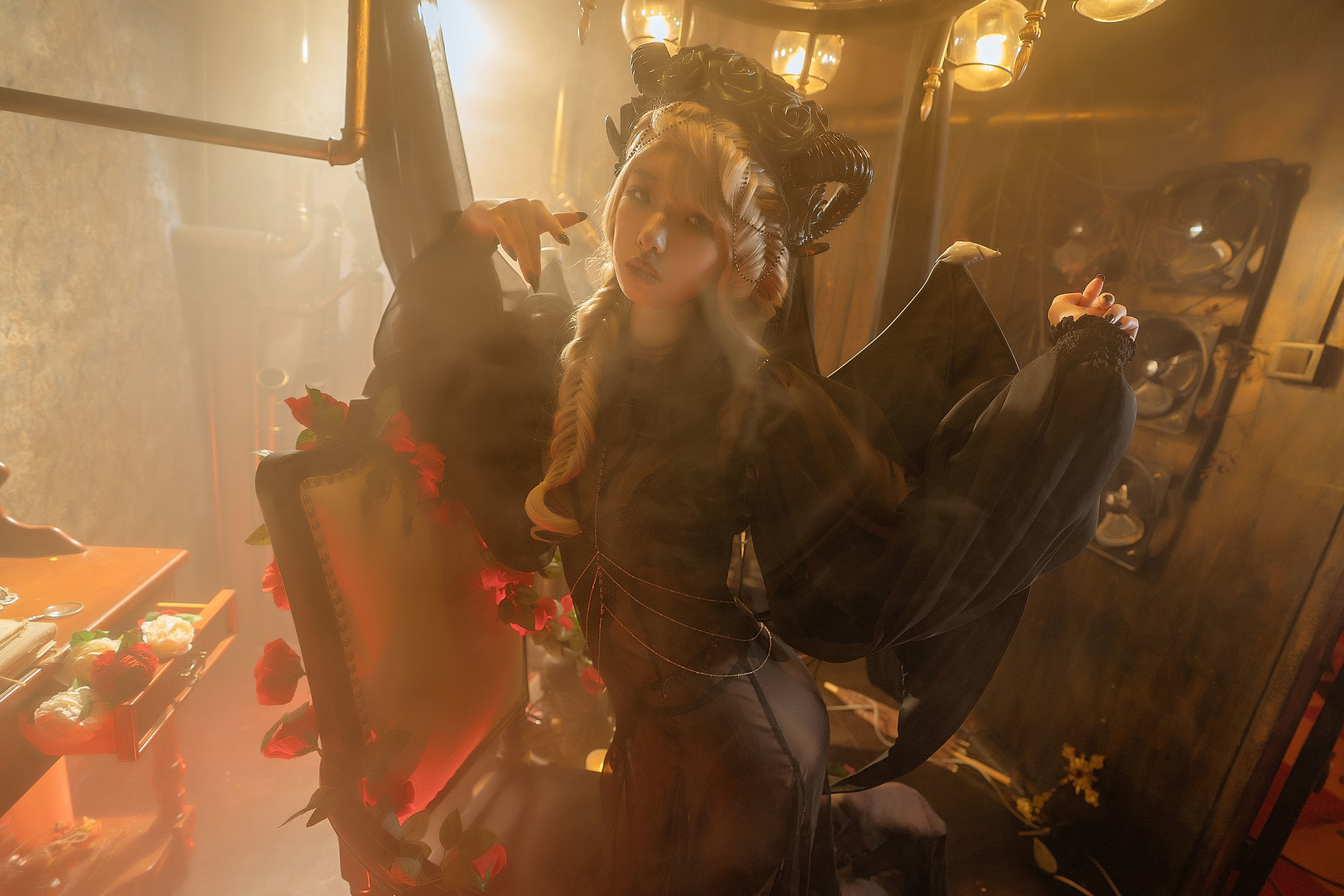 [萝莉COS] 雯妹 – 魅魔 gothic devil Cosplay-第6张