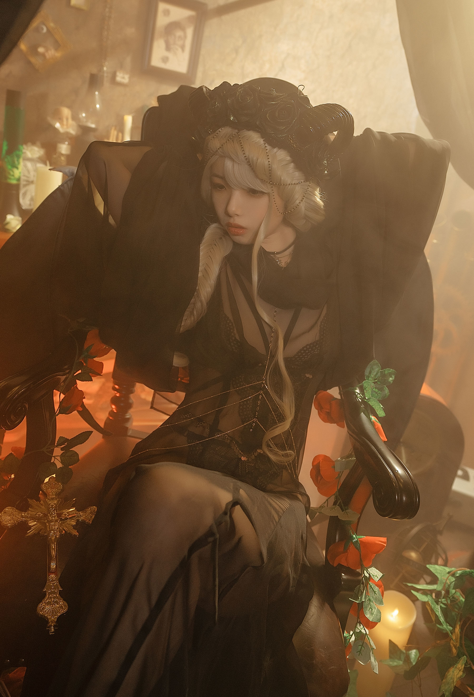 [萝莉COS] 雯妹 – 魅魔 gothic devil Cosplay-第9张
