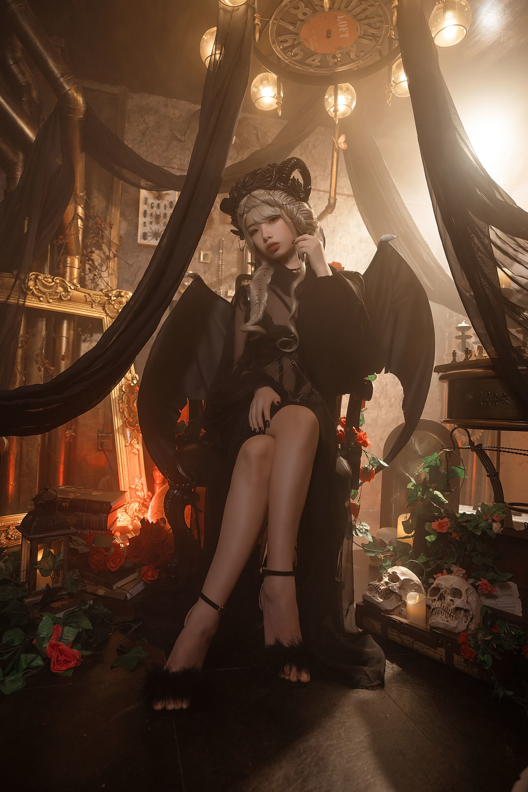 [萝莉COS] 雯妹 – 魅魔 gothic devil Cosplay-第13张